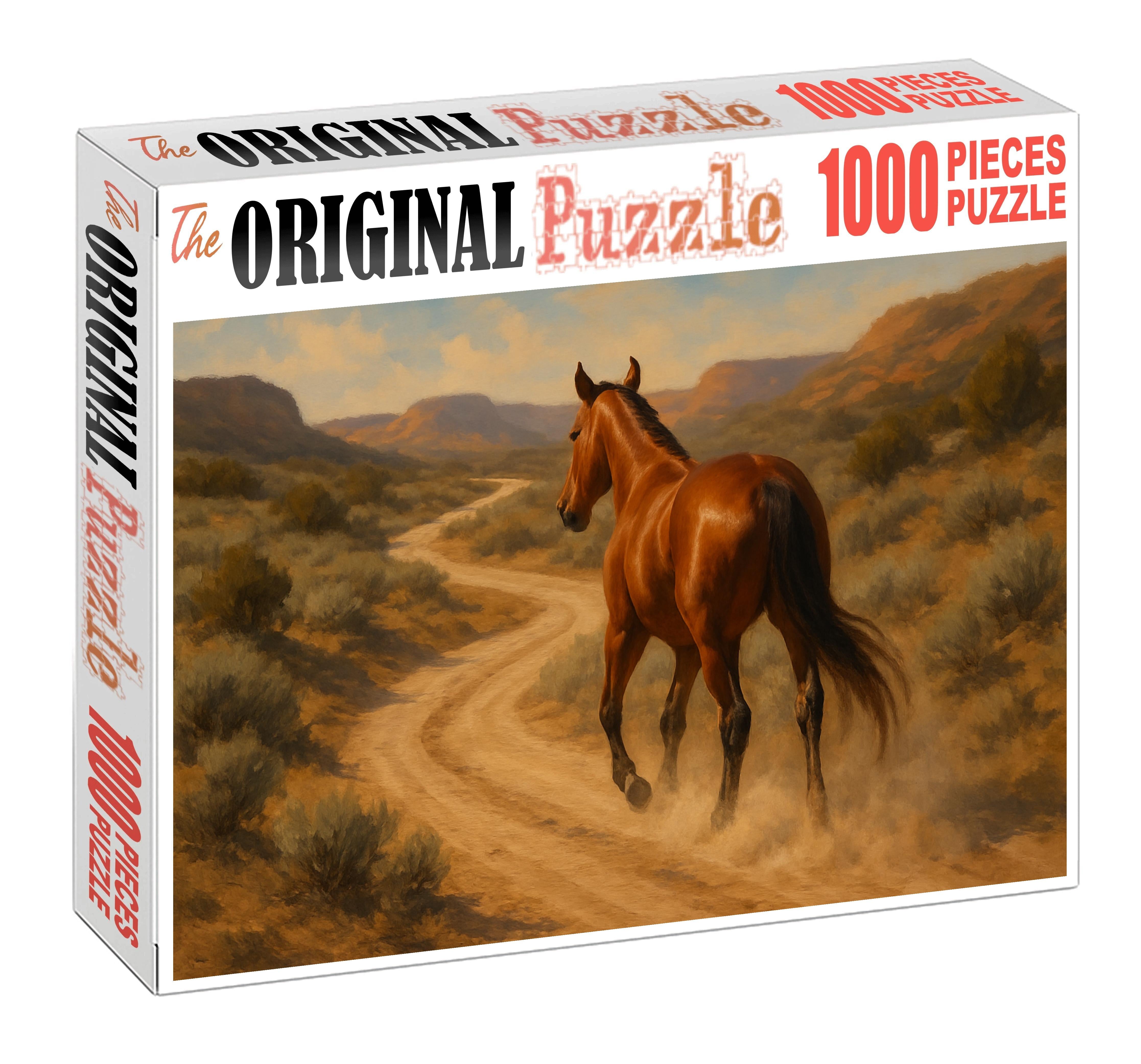 Autumn Ember Endurance Lean Chestnut Gelding With Tireless Stamina Custom Jigsaw Puzzle