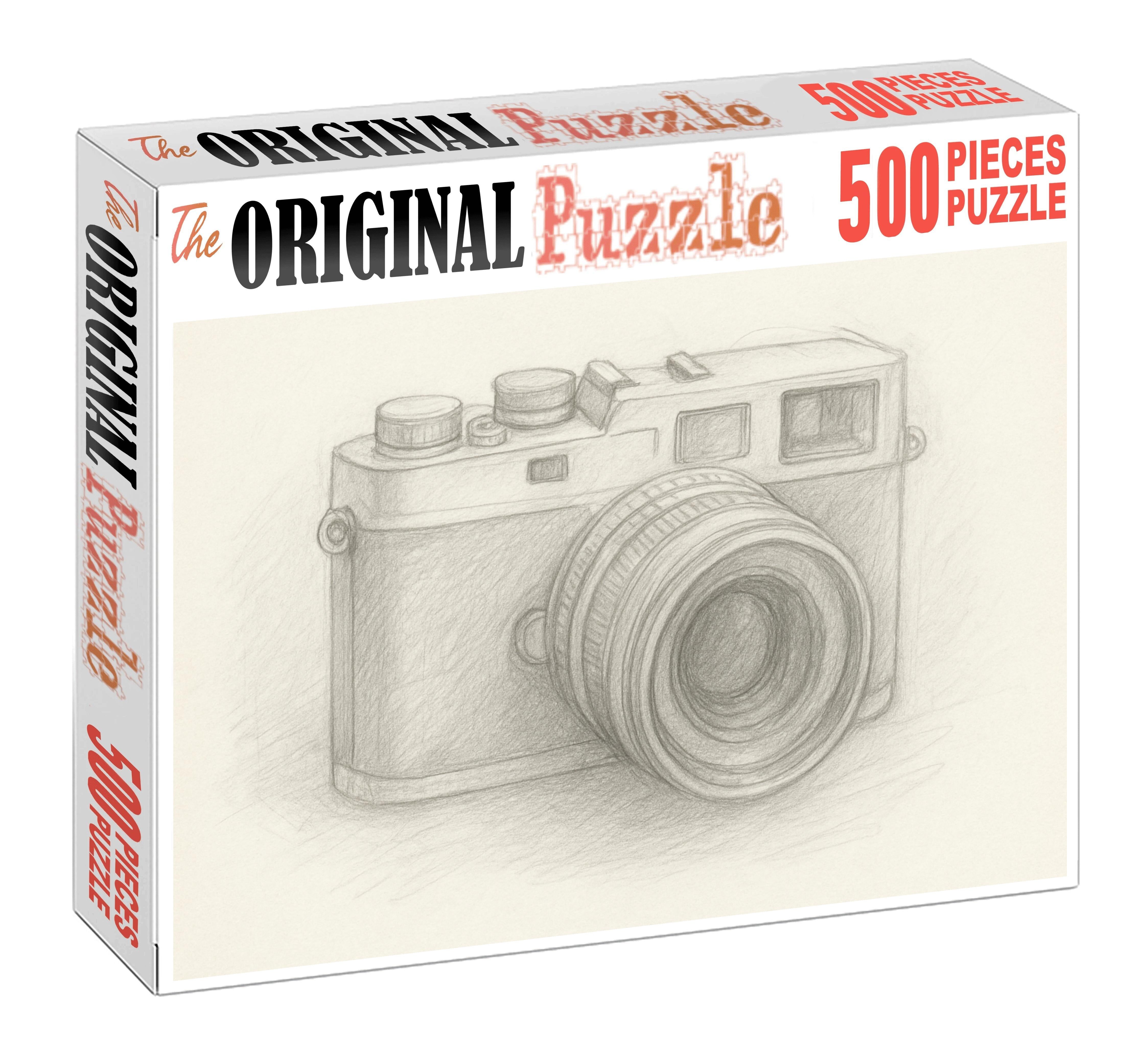 Vintage Camera Study Soft Pencil Rendering With Subtle Tonal Variation Puzzle Challenge
