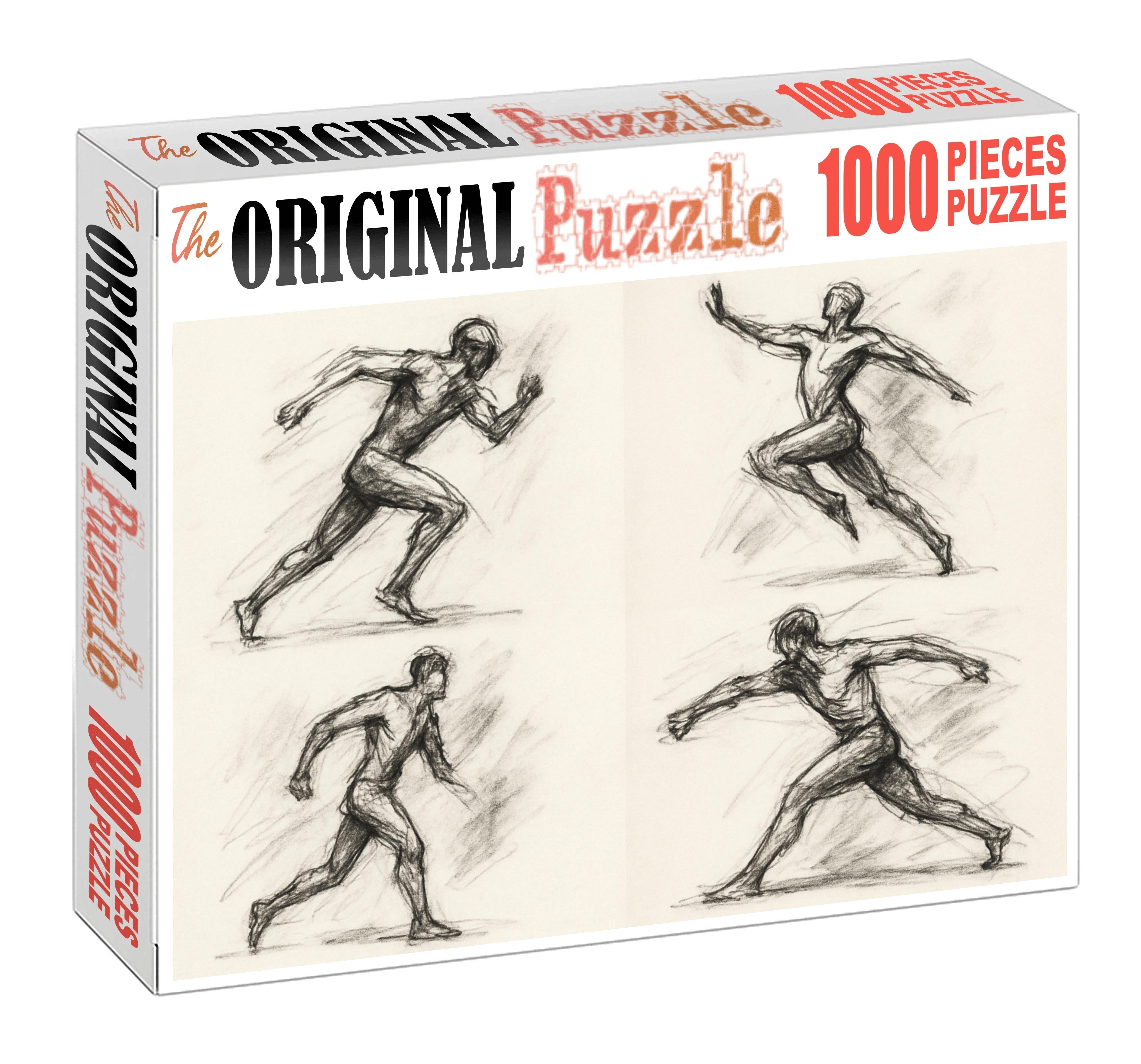 Energetic Gesture Drawing Expressive Charcoal Figures In Motion Challenging Puzzles