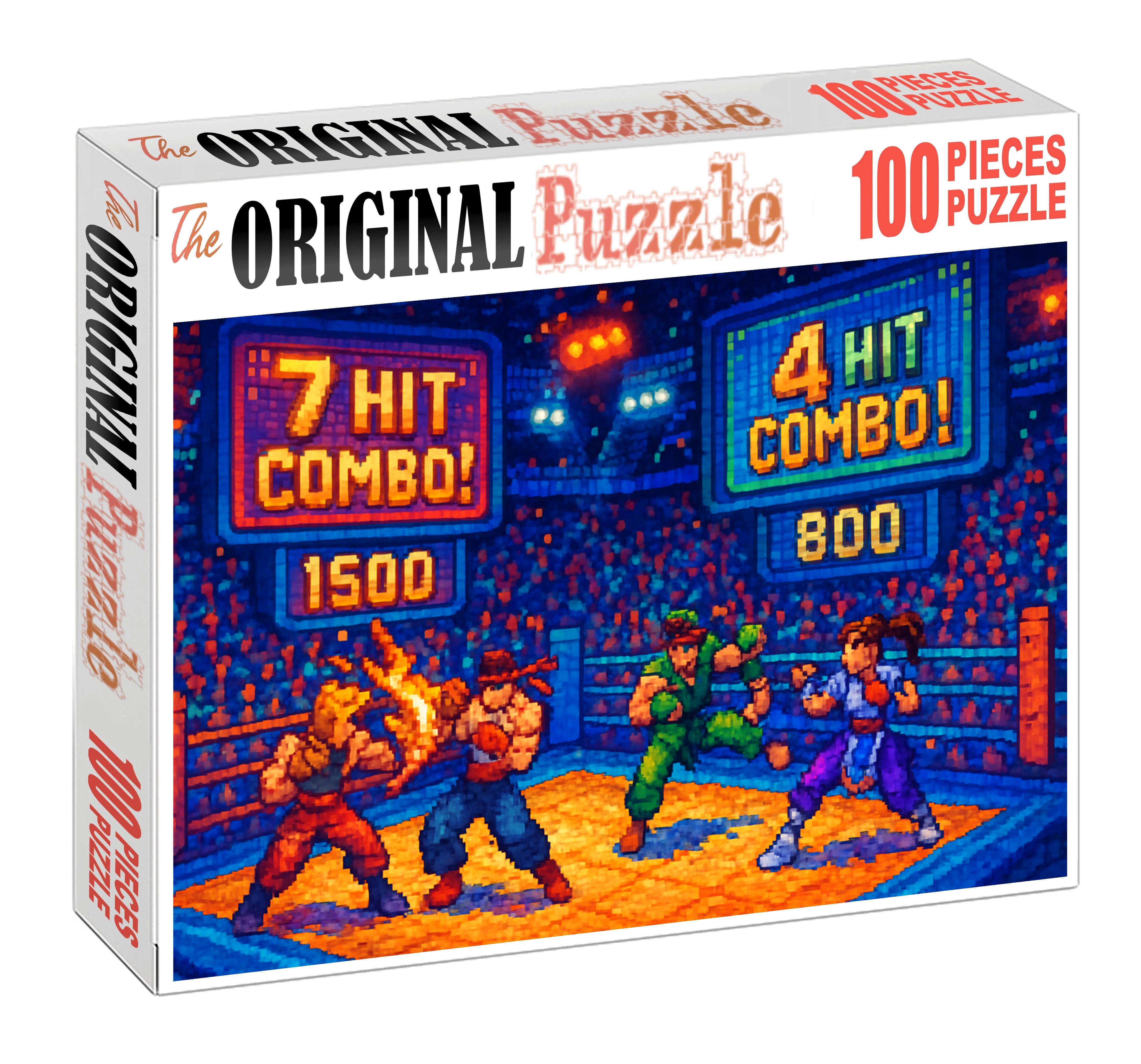 Arcade Fighter Tournament Competitive Pixel Combat And Retro Glory 50 Piece Puzzle