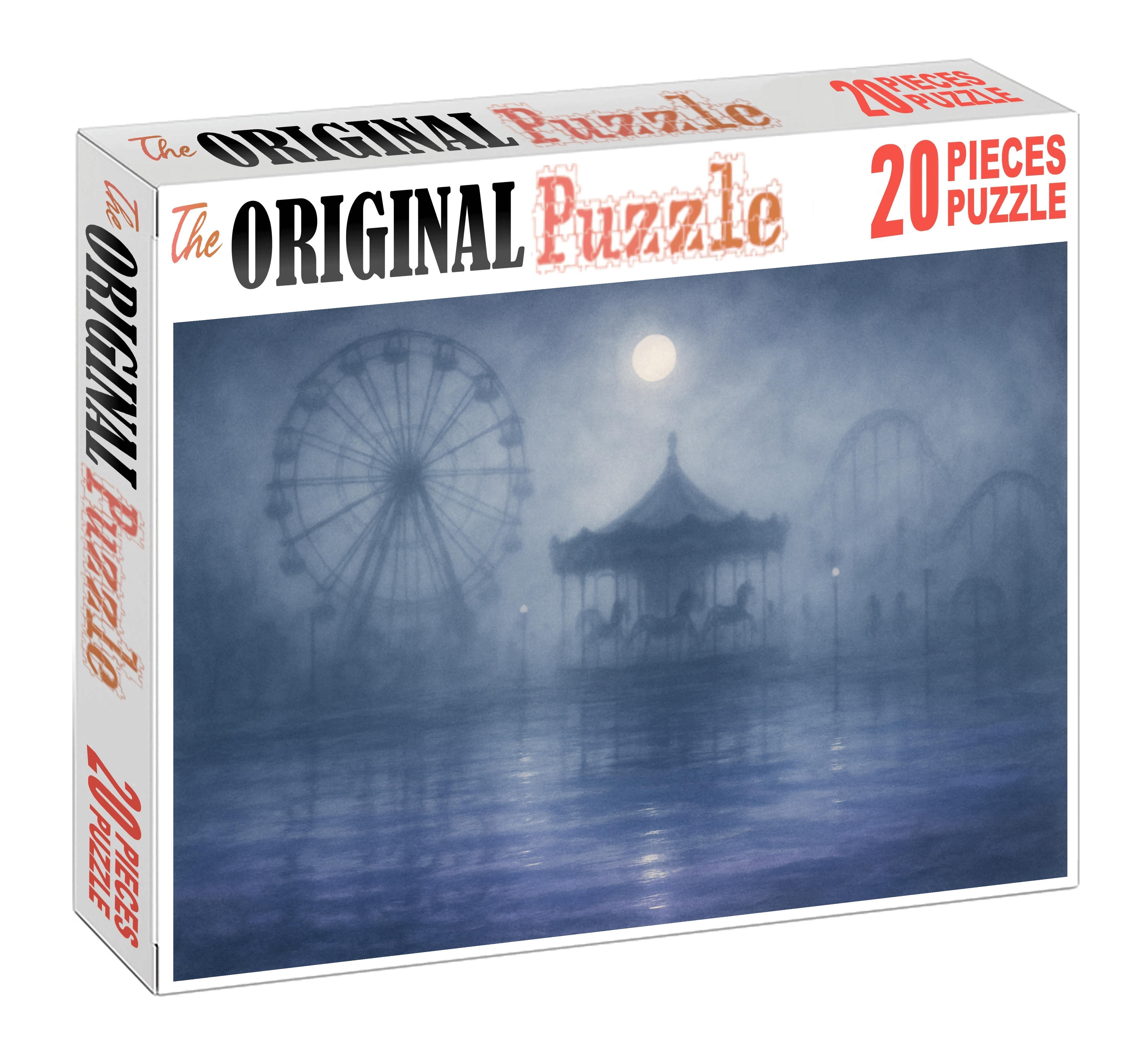 The Phantom Carnival Shimmering Silhouettes In A Moonlit Mist Unique Puzzle Design