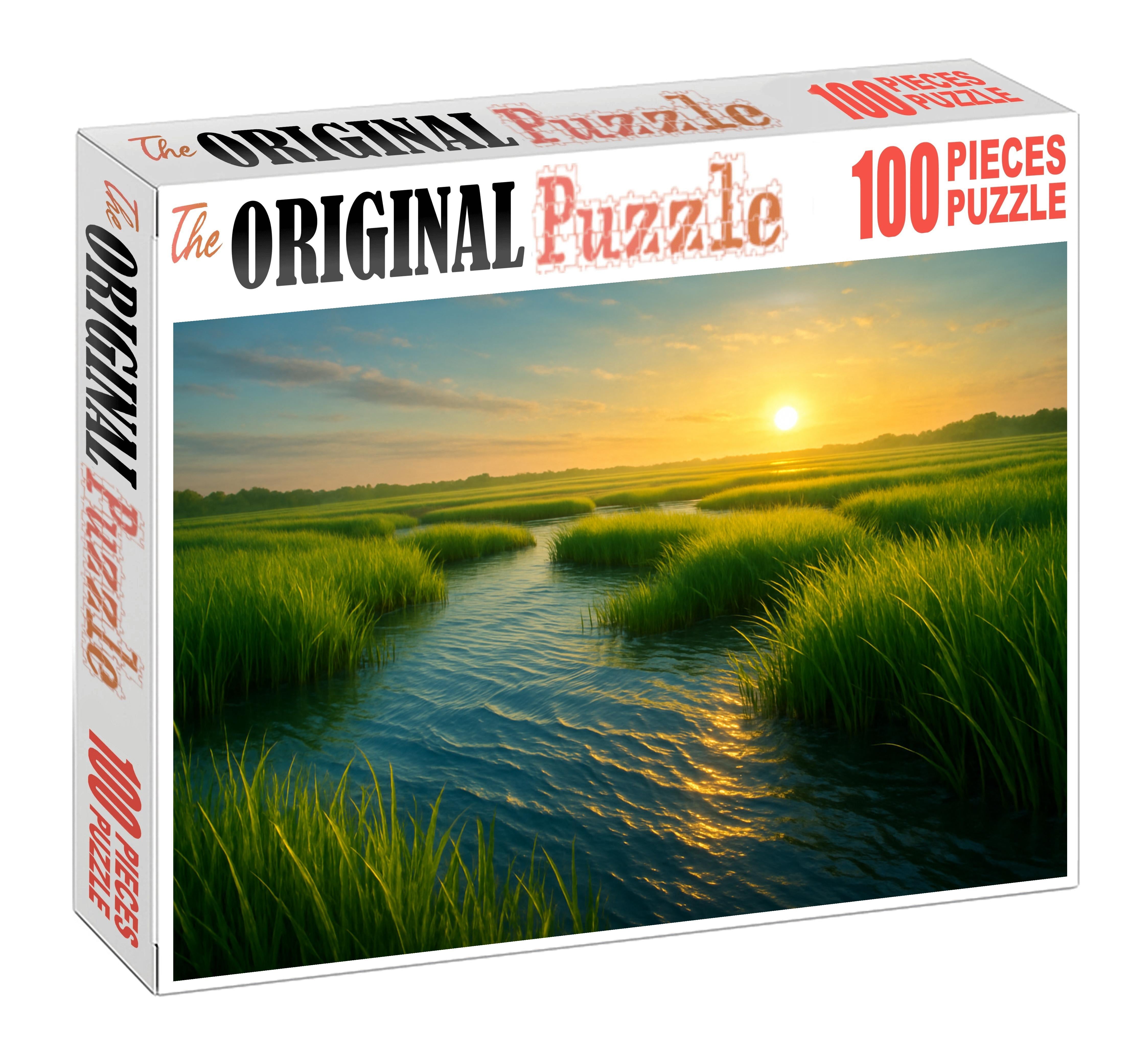 Luminous Tidal Marsh Custom Jigsaw Puzzle
