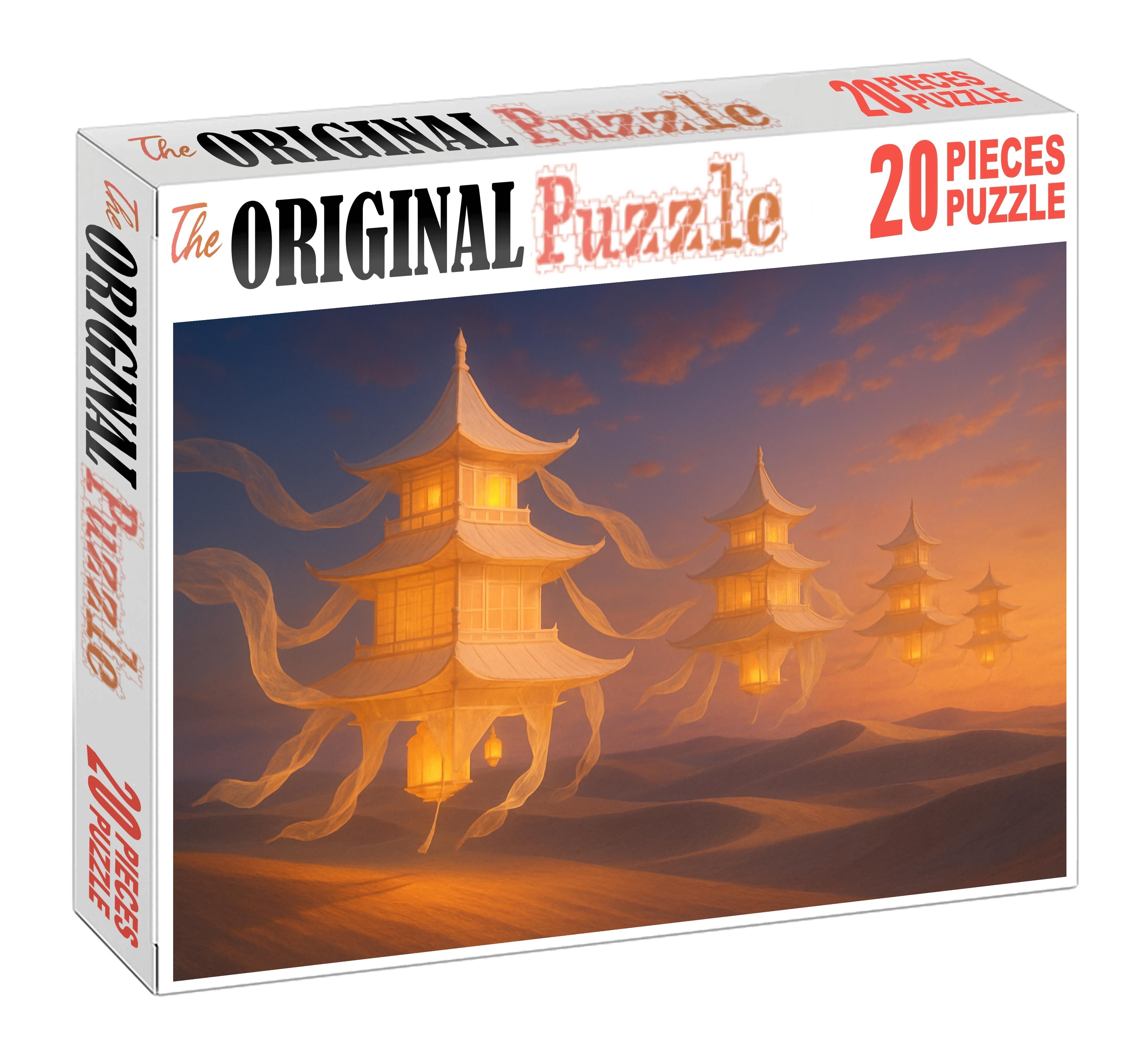 Desert Of Floating Origami Temples 300 Piece Puzzle