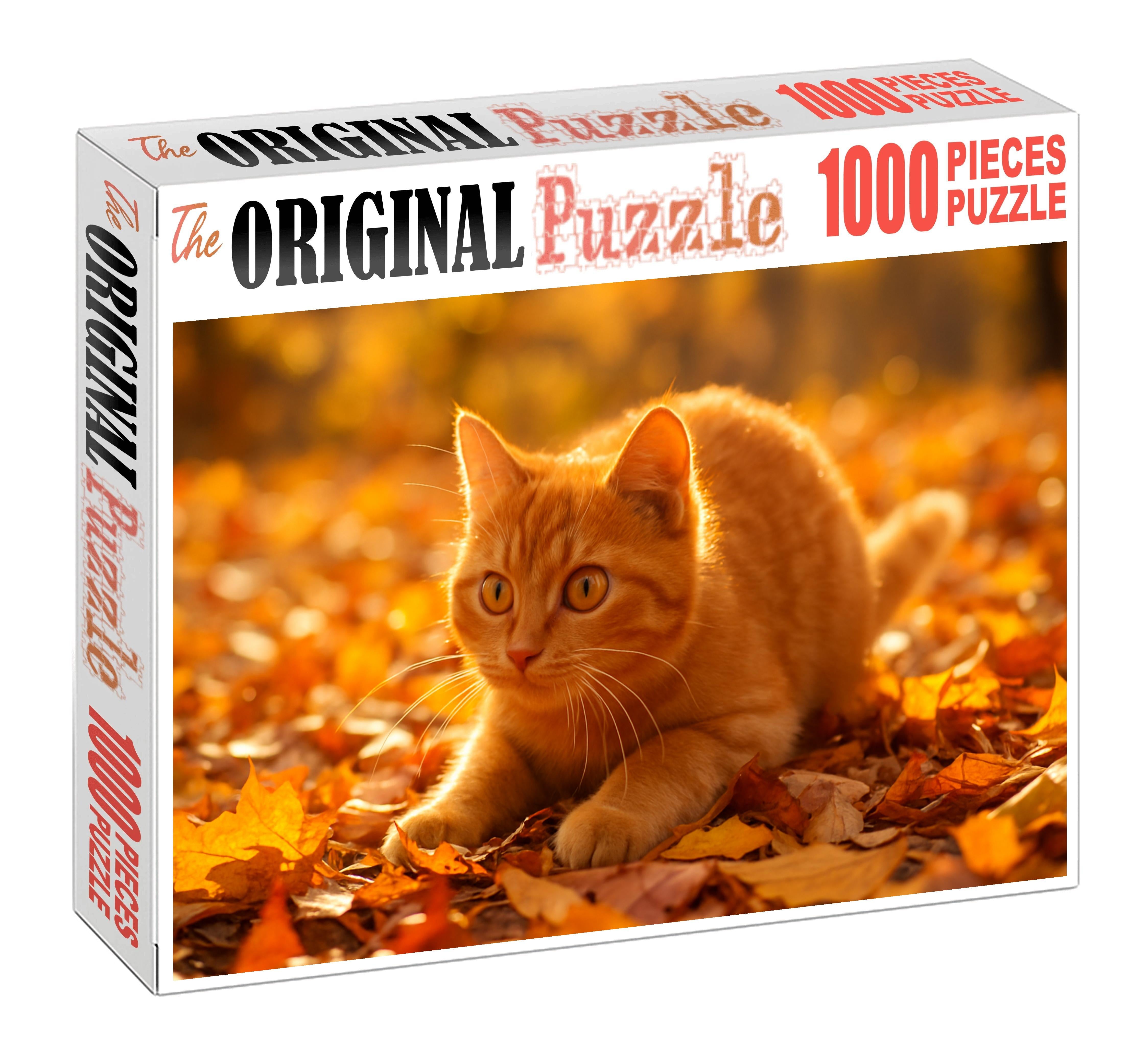 Golden Glimmer Shimmering Yellow-orange Shorthair With Playful Heart Challenging Puzzles