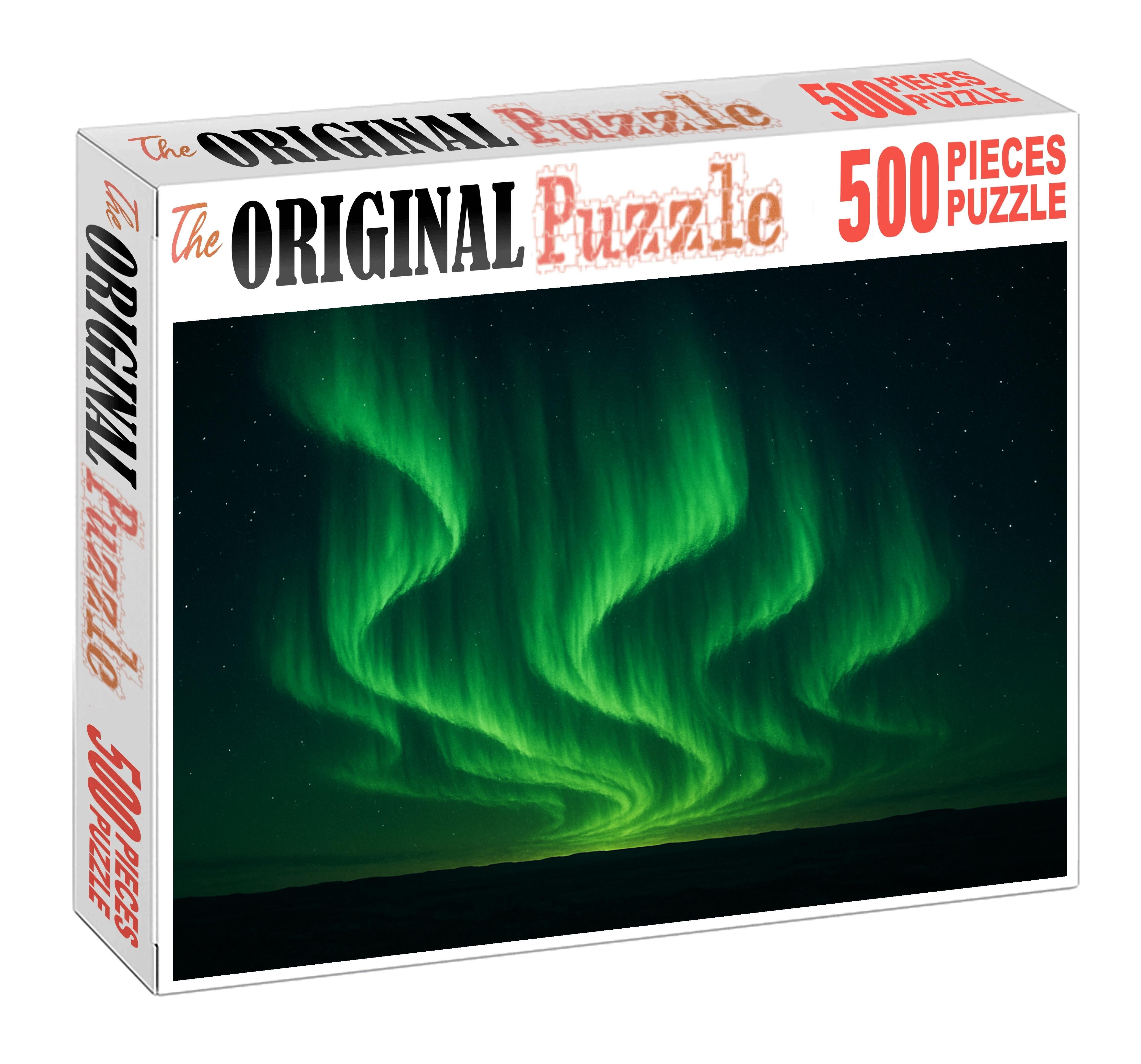 Emerald Auroral Curtain Puzzle For Adults