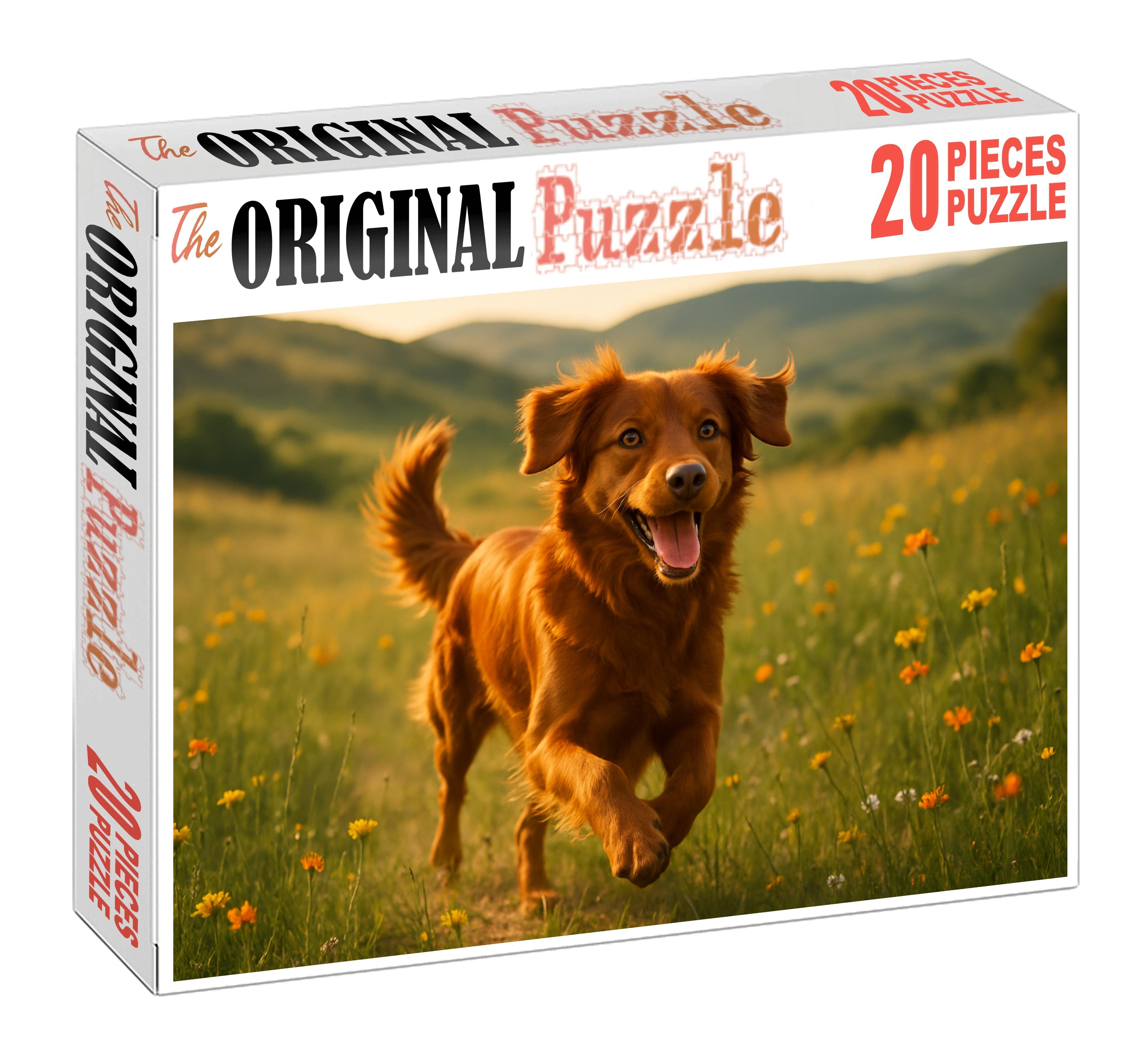 Amber Whirlwind Energetic Copper-coated Herding Dog With Agile Spirit Challenging Puzzles