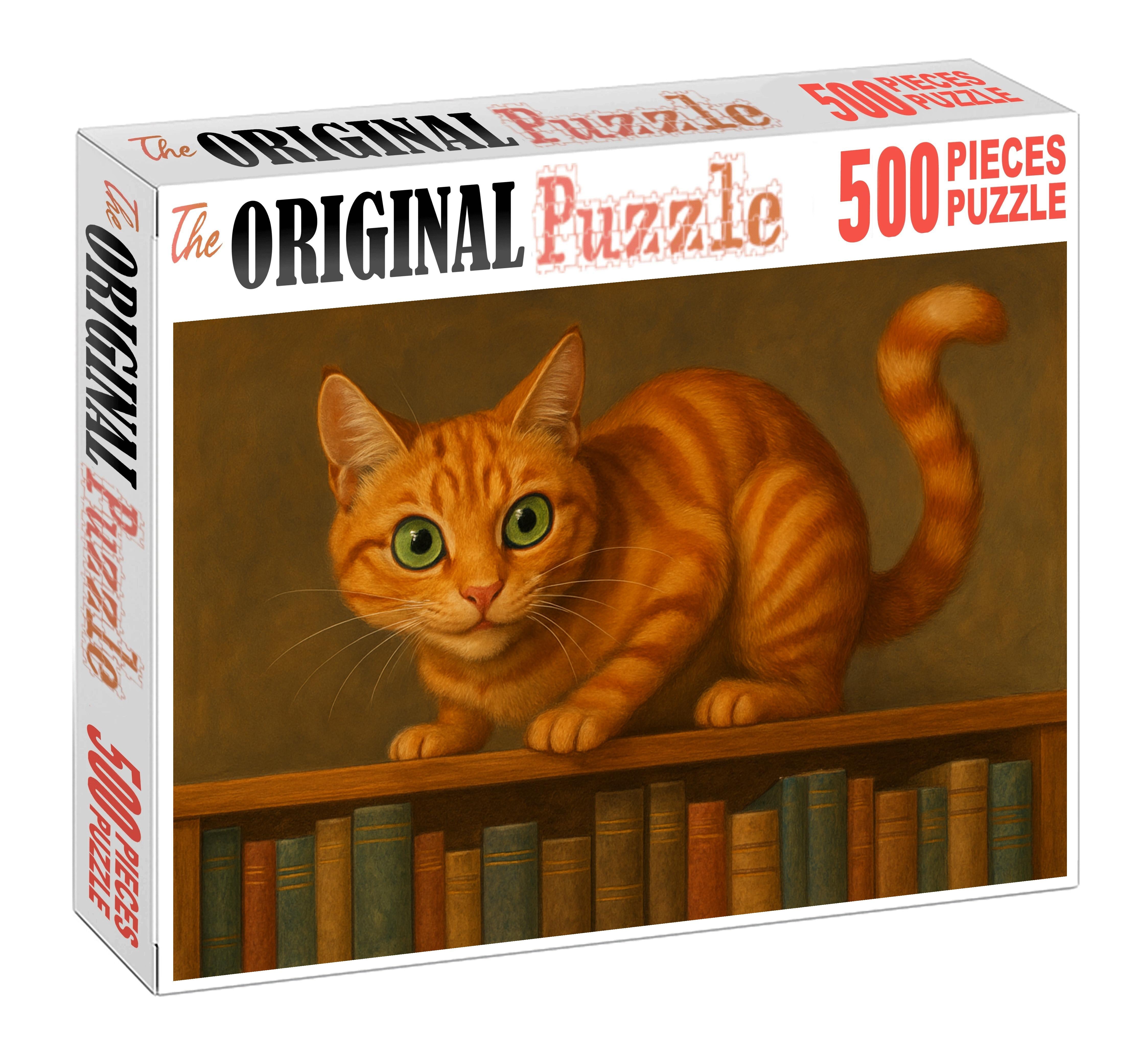 Coral Flame Vibrant Orange Tabby With Spirited Energy Family Puzzles