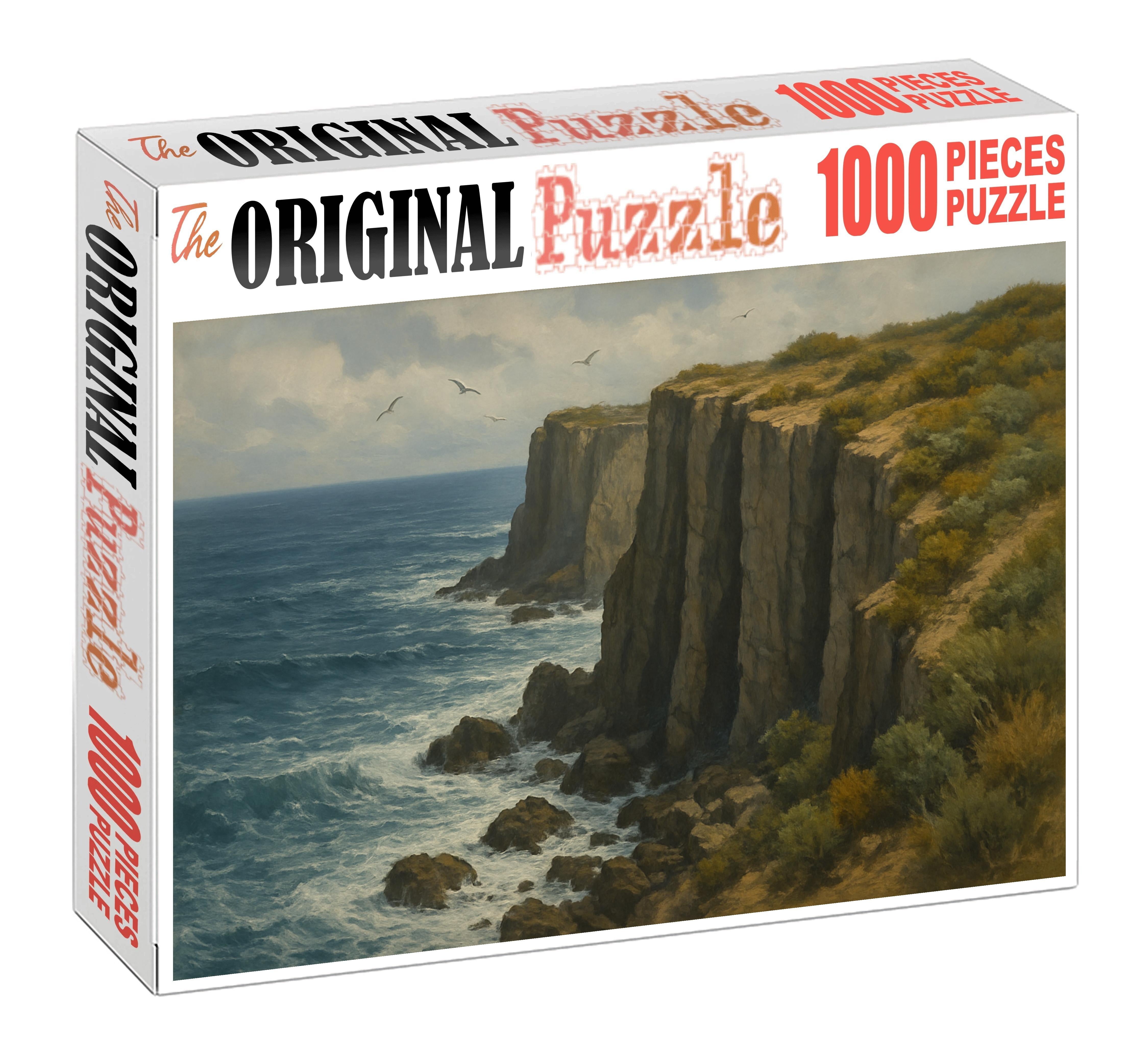 Windward Bluff Dramatic Coastal Cliffs And Ocean Spray Easy Puzzles