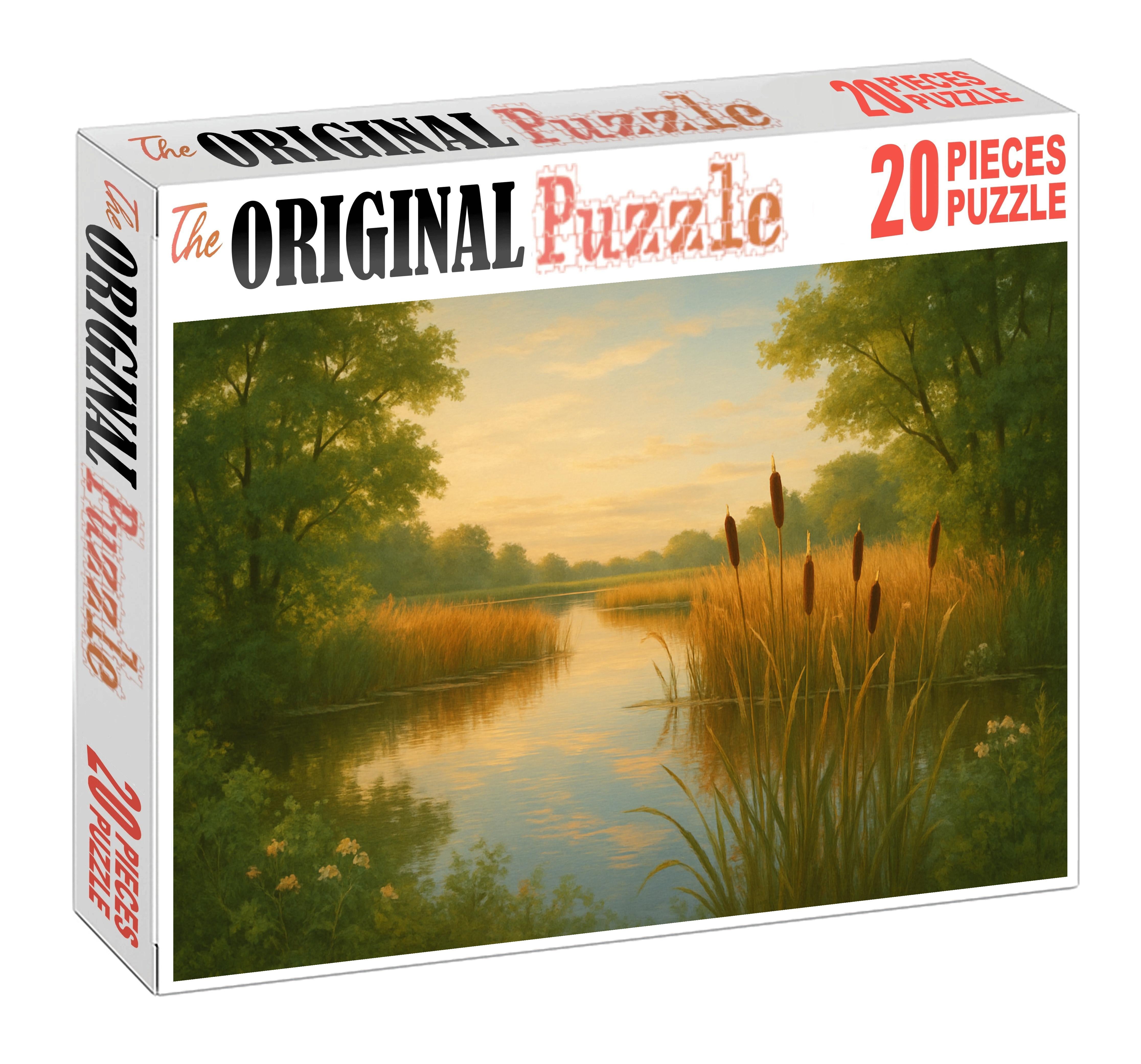 Golden Marsh Reflections Puzzle For Kids