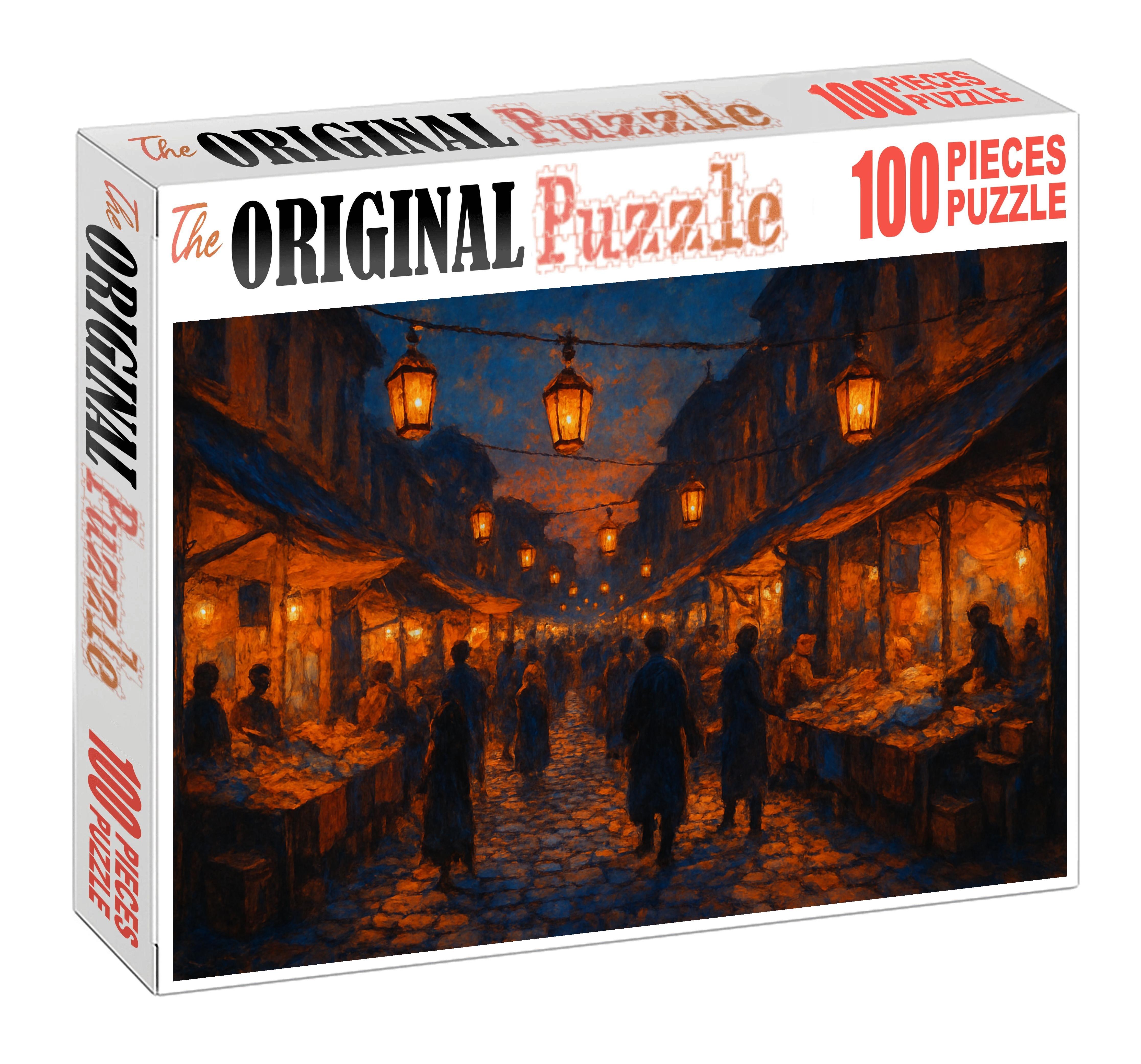 Luminous Market Lanterns Custom Jigsaw Puzzle