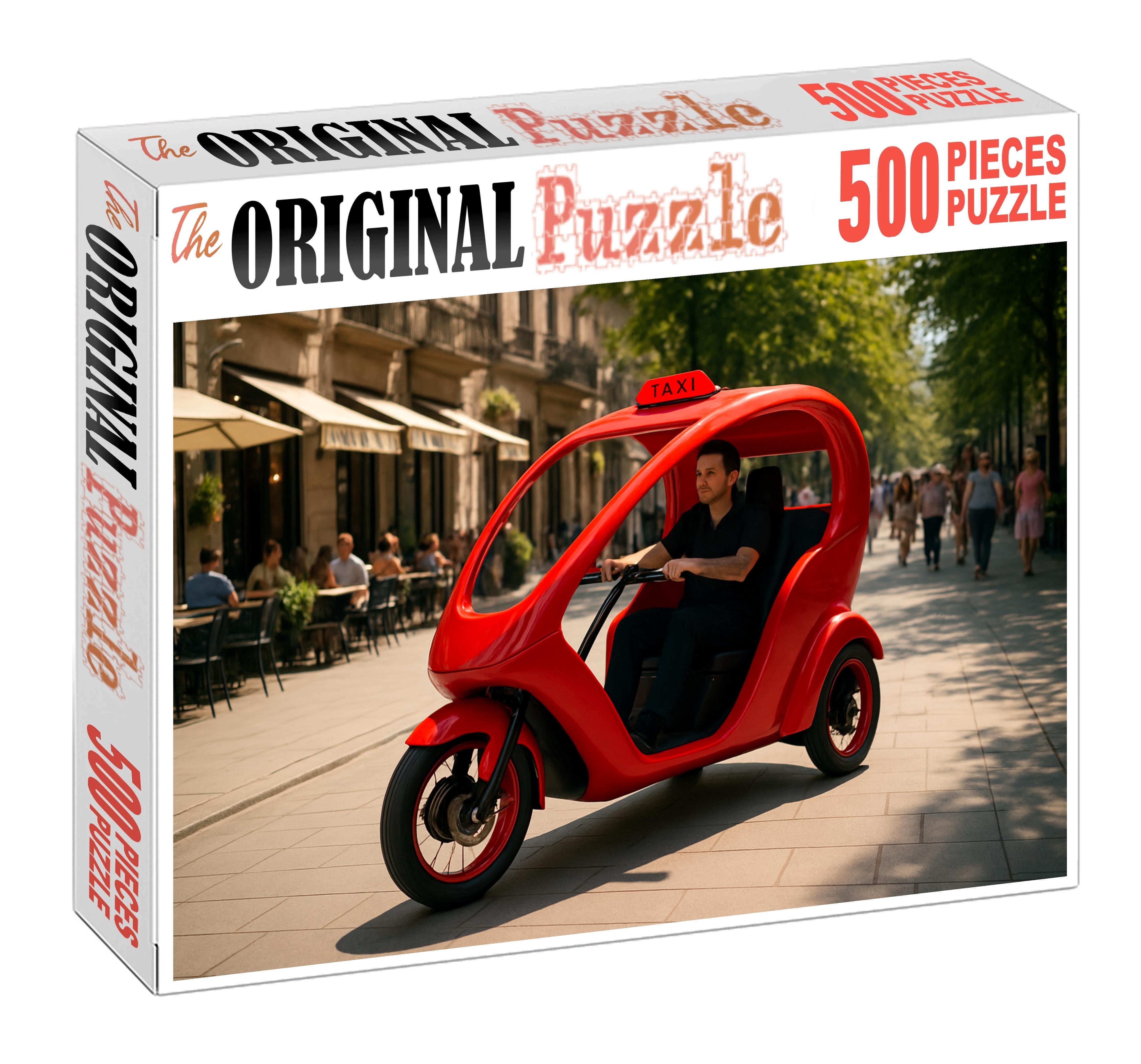 Autonomous Bicycle Taxi Premium Puzzle Pieces