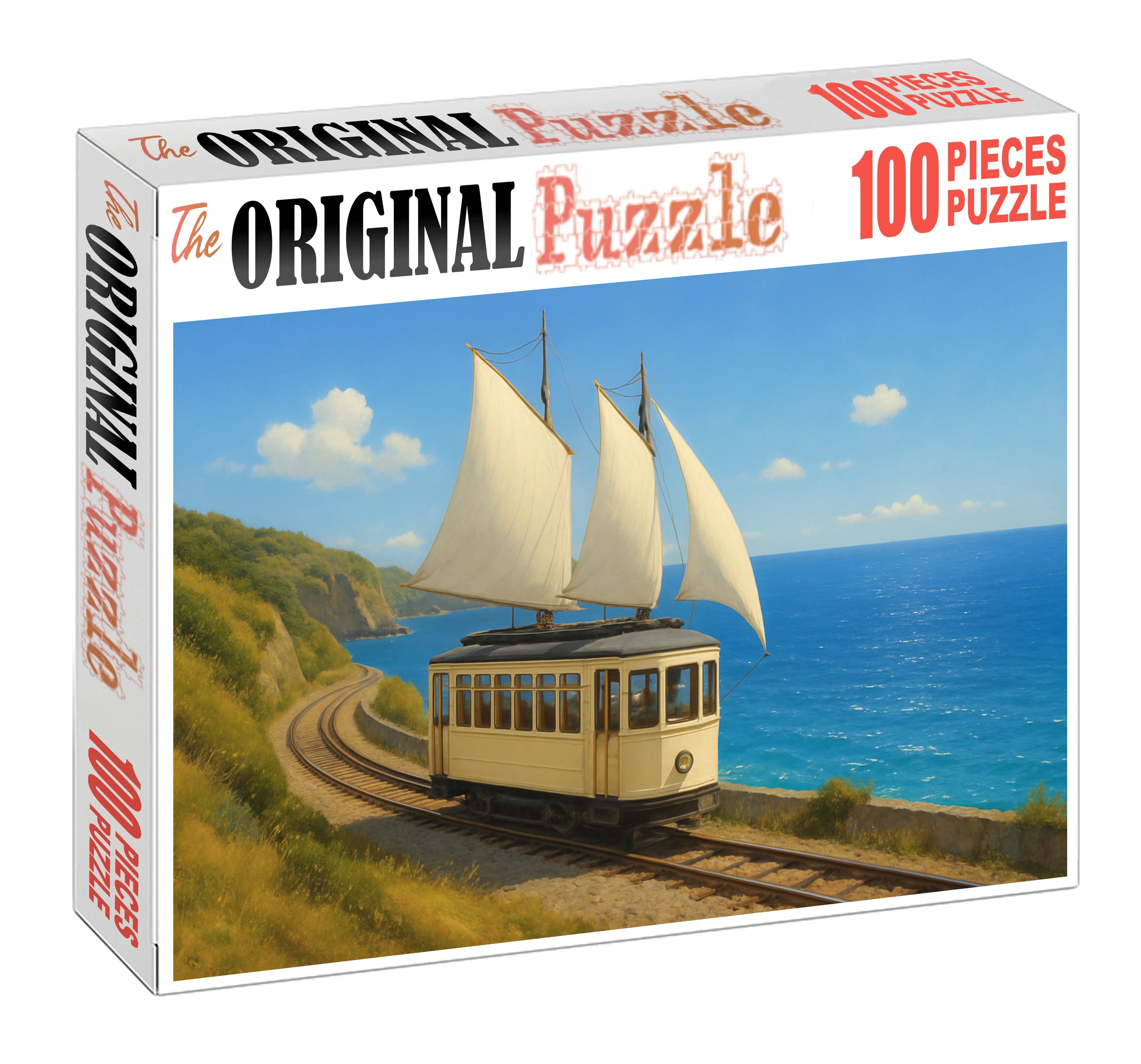Wind-powered Coastal Sailtram 50 Piece Puzzle