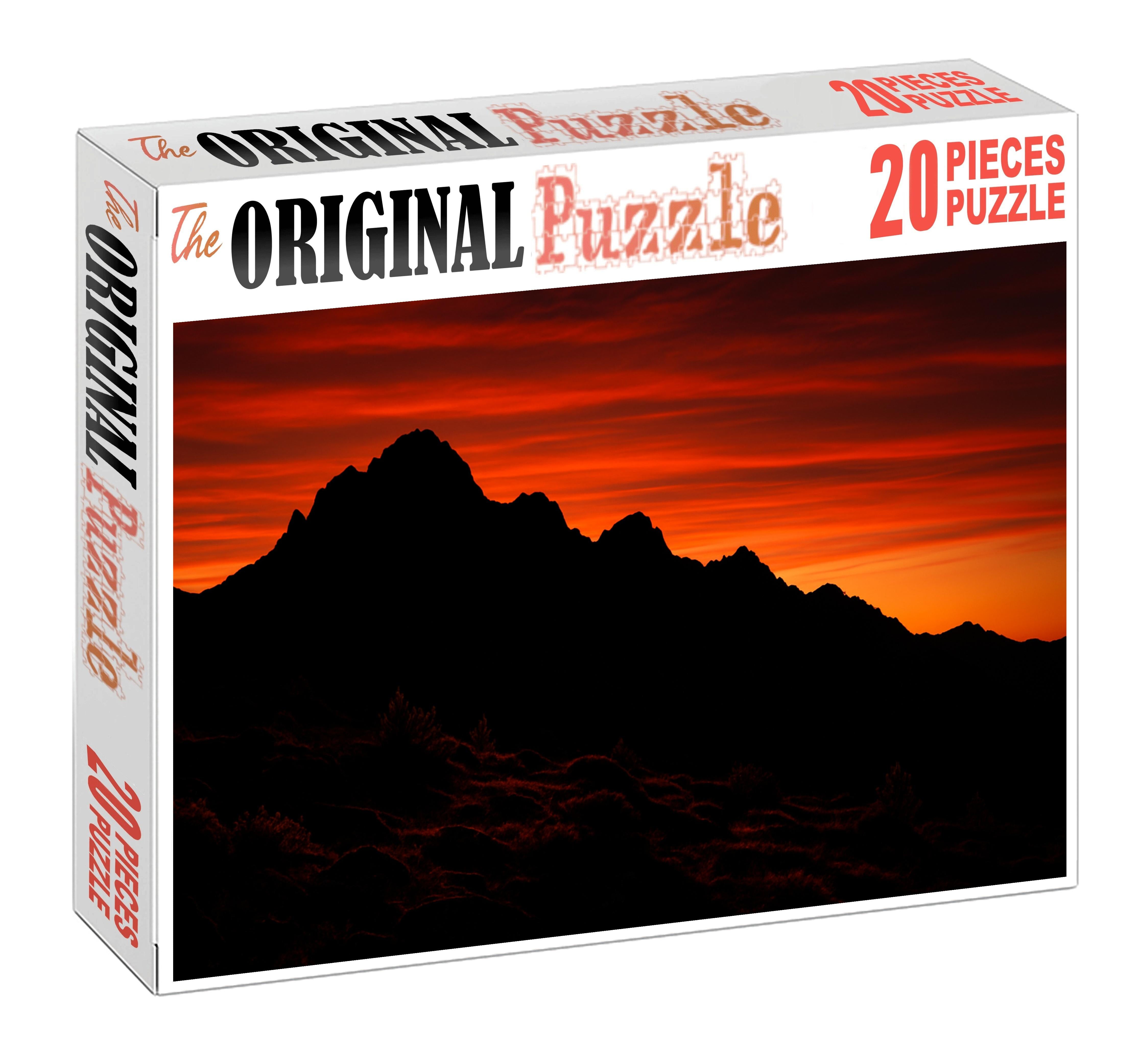 Crimson Dusk Ridge 100 Piece Puzzle