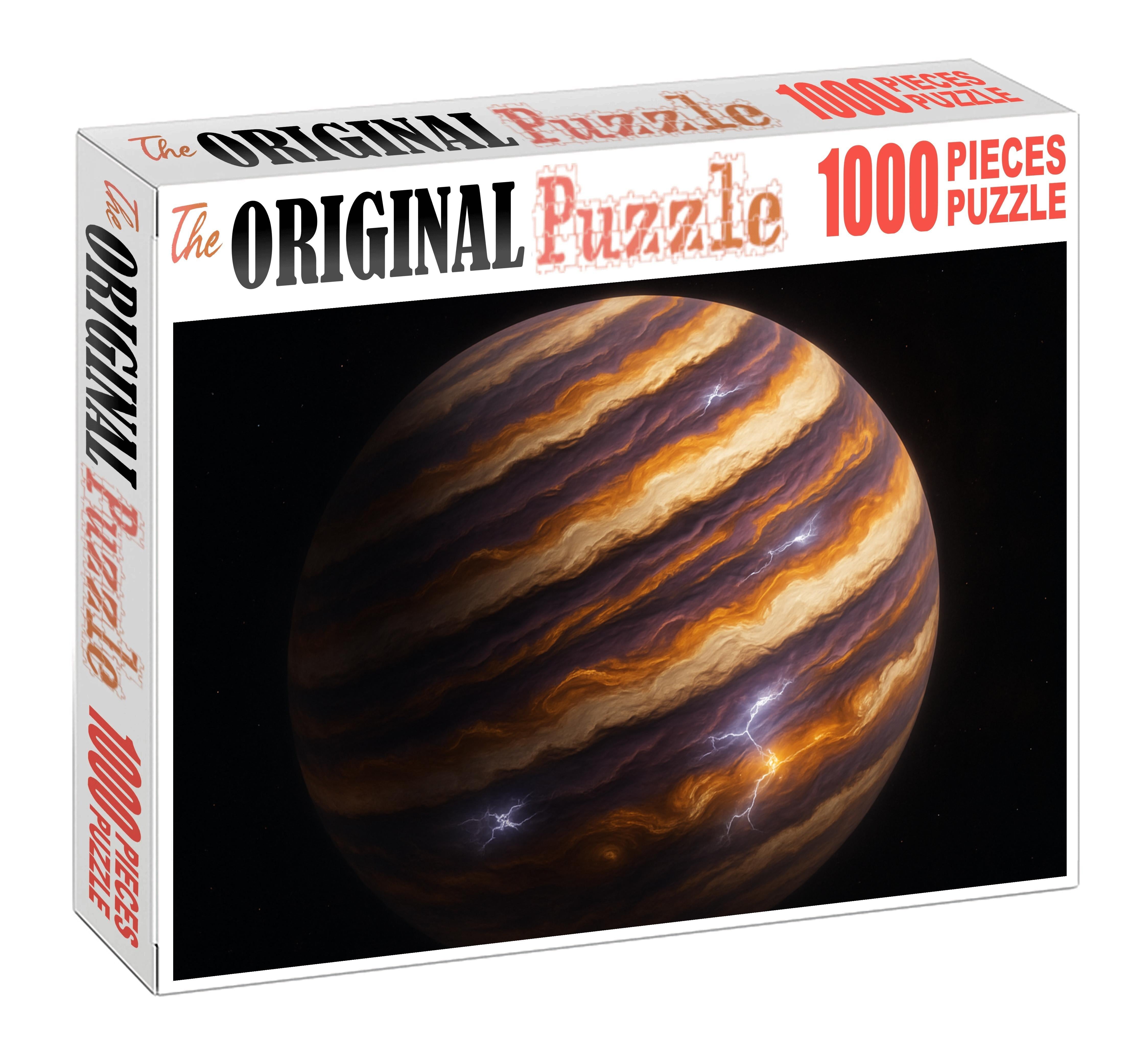 Celestial Spiral Storm Bands Custom Jigsaw Puzzle