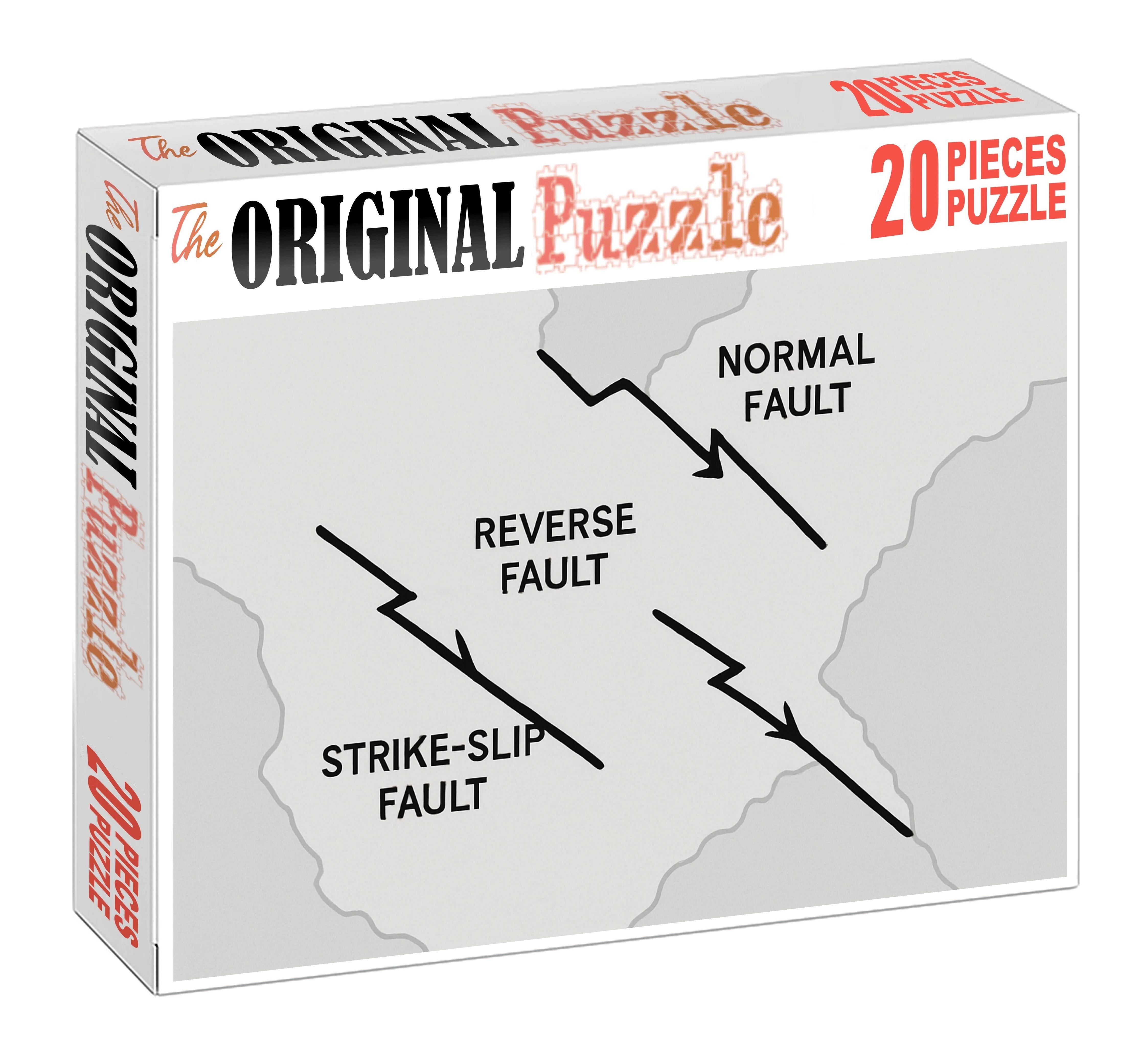 Geologic Fault Line Sketch Map Puzzle Collection
