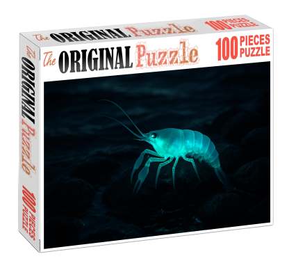 Luminous Tidecrawler Bioluminescent Crustacean With Multifaceted Eyes Large Format Puzzle
