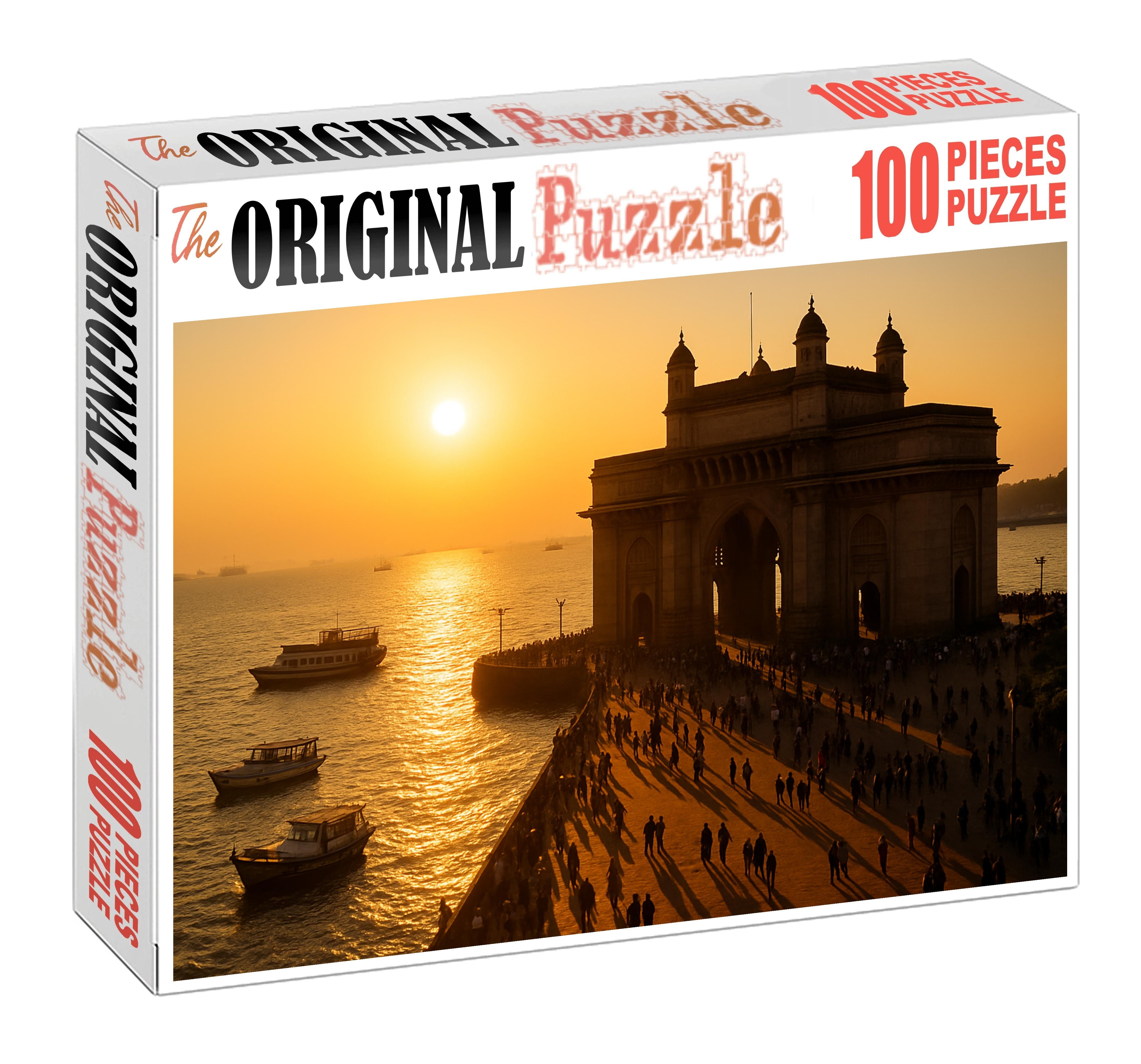 Gateway Of India Mumbai India  Identified By 6958 Globally As A Colonial Architectural Landmark Custom Jigsaw Puzzle