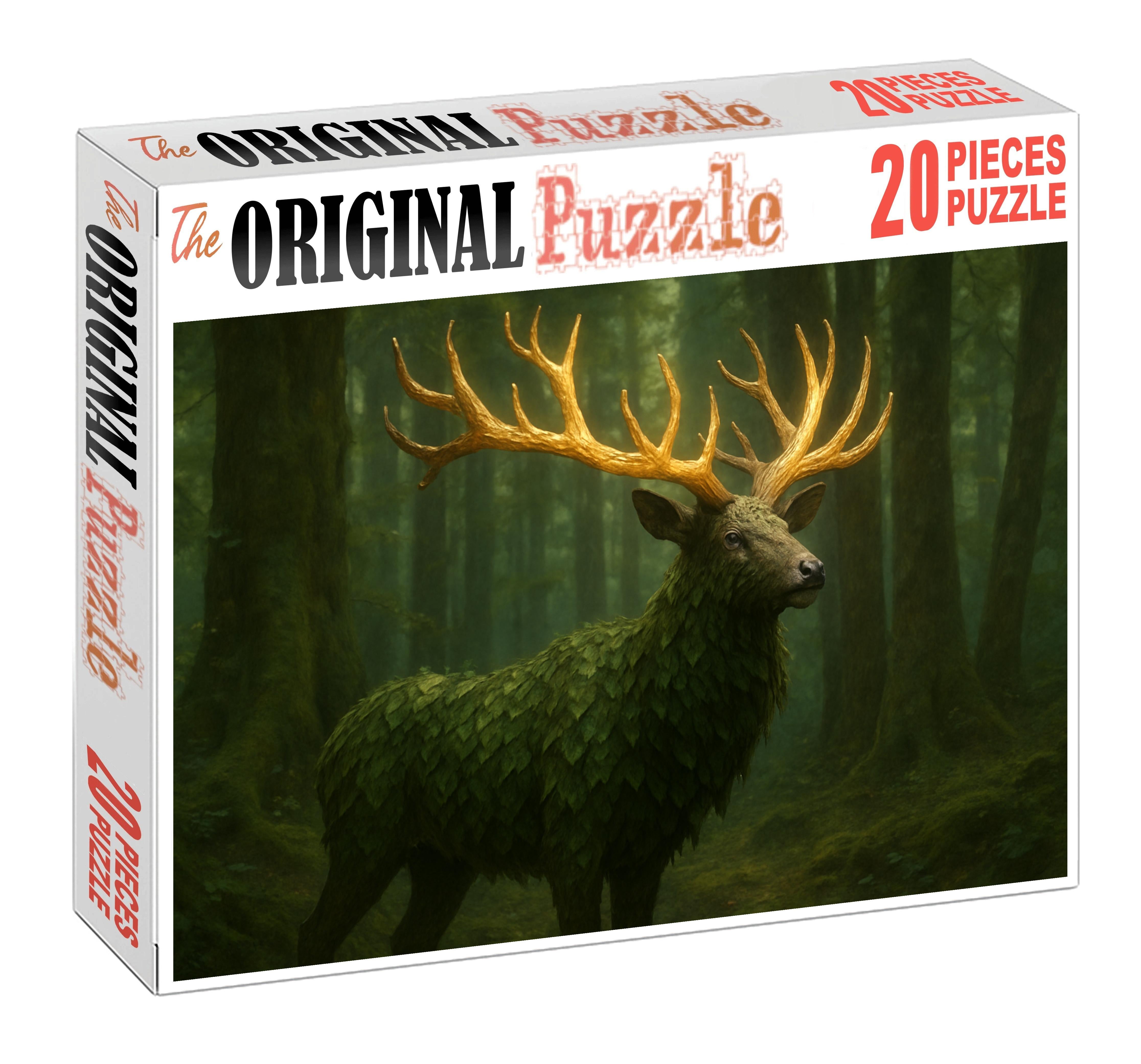 Verdant Sentinel Elk Ancient Forest Guardian With Barklike Antlers Easy Puzzles