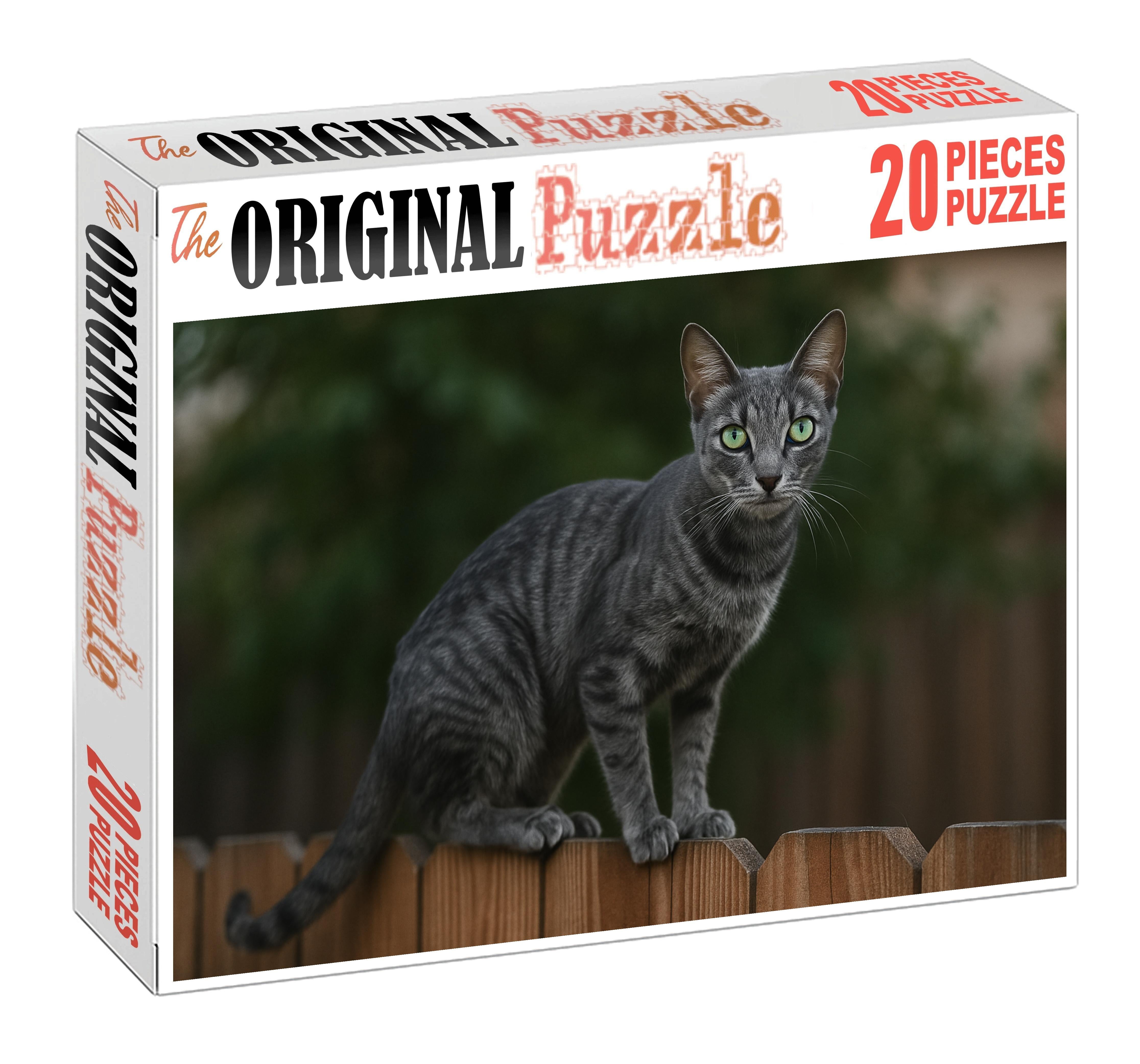 Graphite Stripe Sleek Shorthaired Cat With Inquisitive Spirit 1000 Piece Puzzle