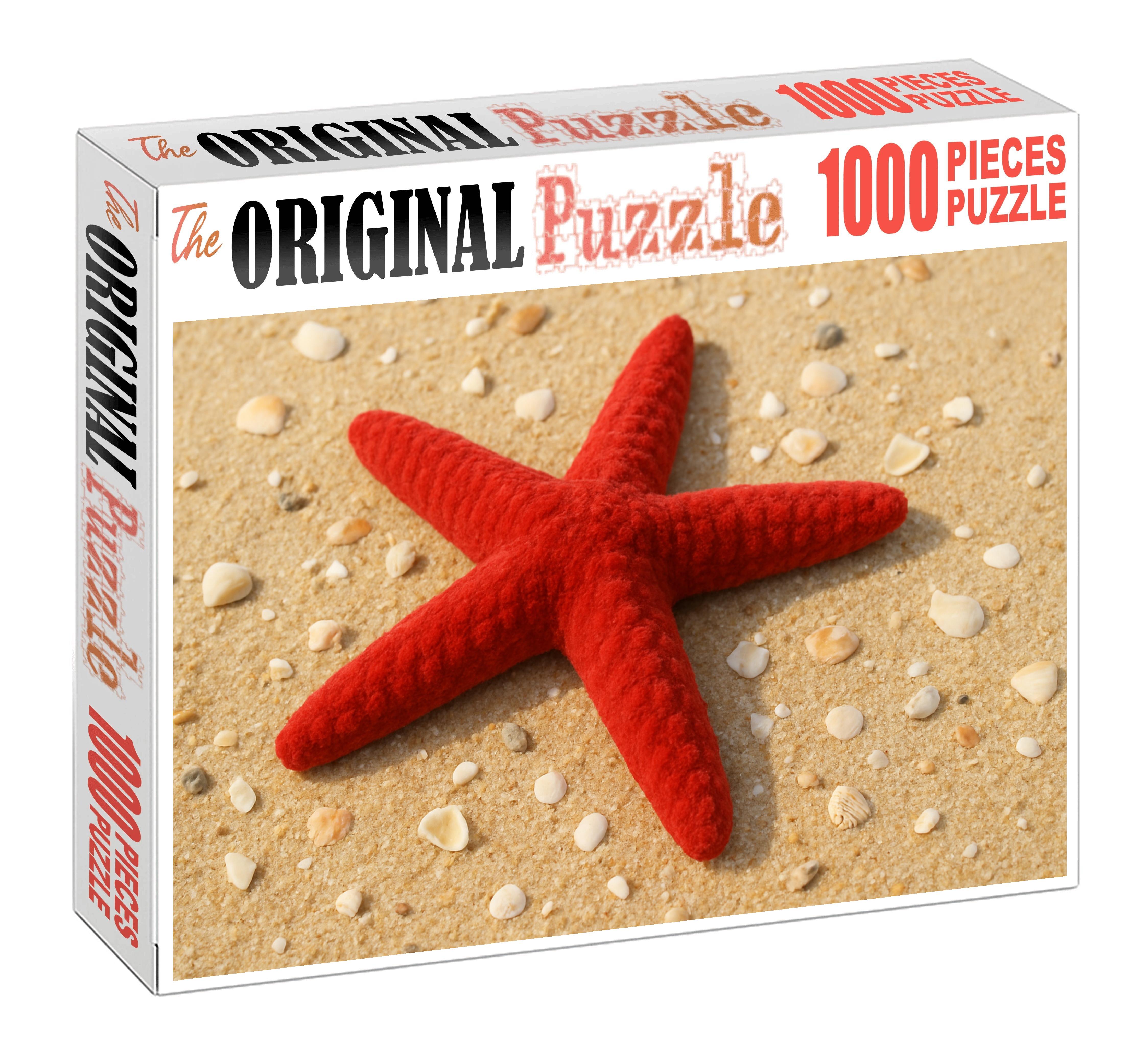 Crimson Velvet Starfish Soft-texured Seafloor Wanderer Family Puzzles