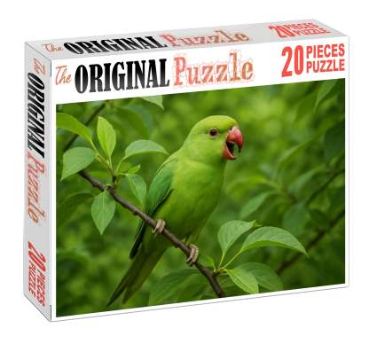 Coral-billed Parakeet The Colorful Canopy Chatter Unique Puzzle Design