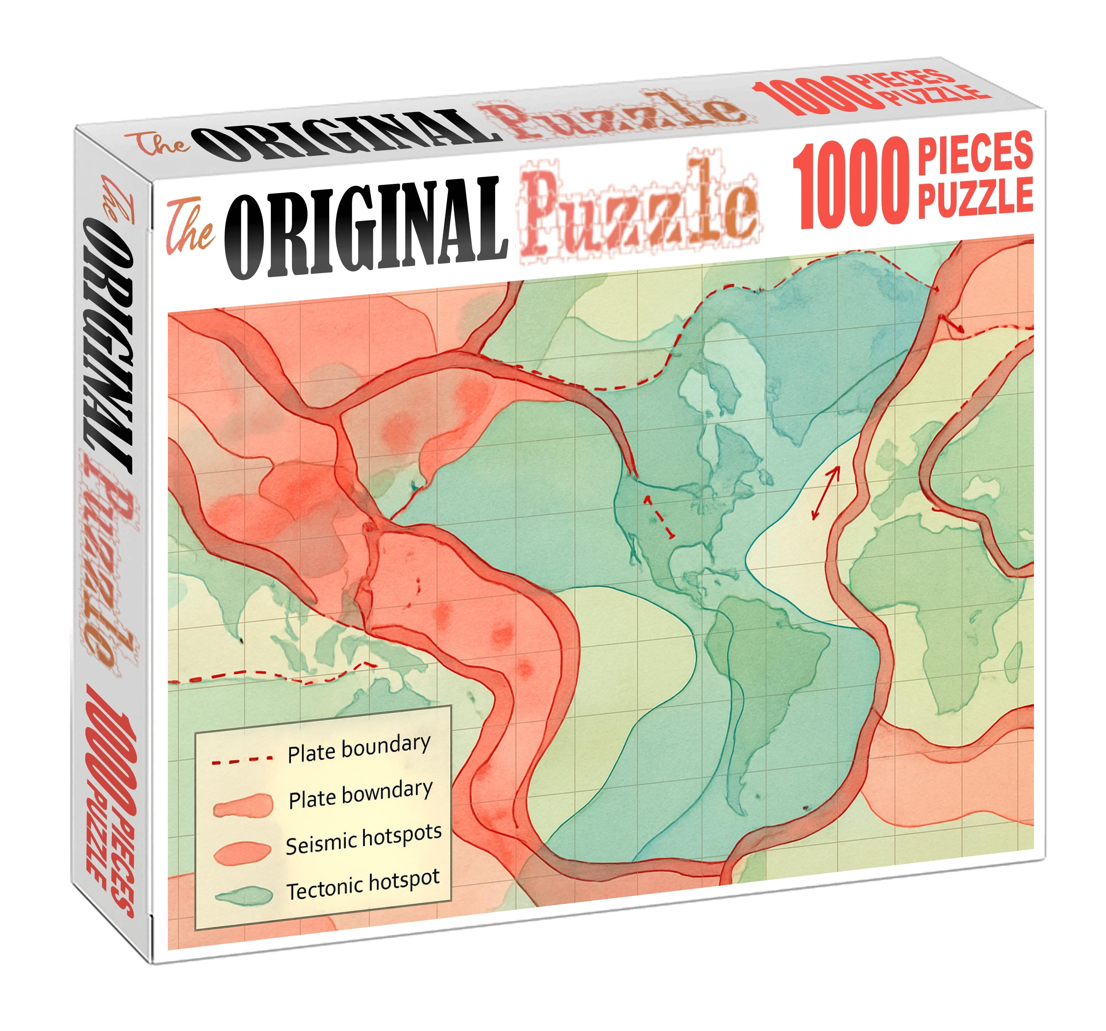 Tectonic Plate Boundary Overlay Large Format Puzzle