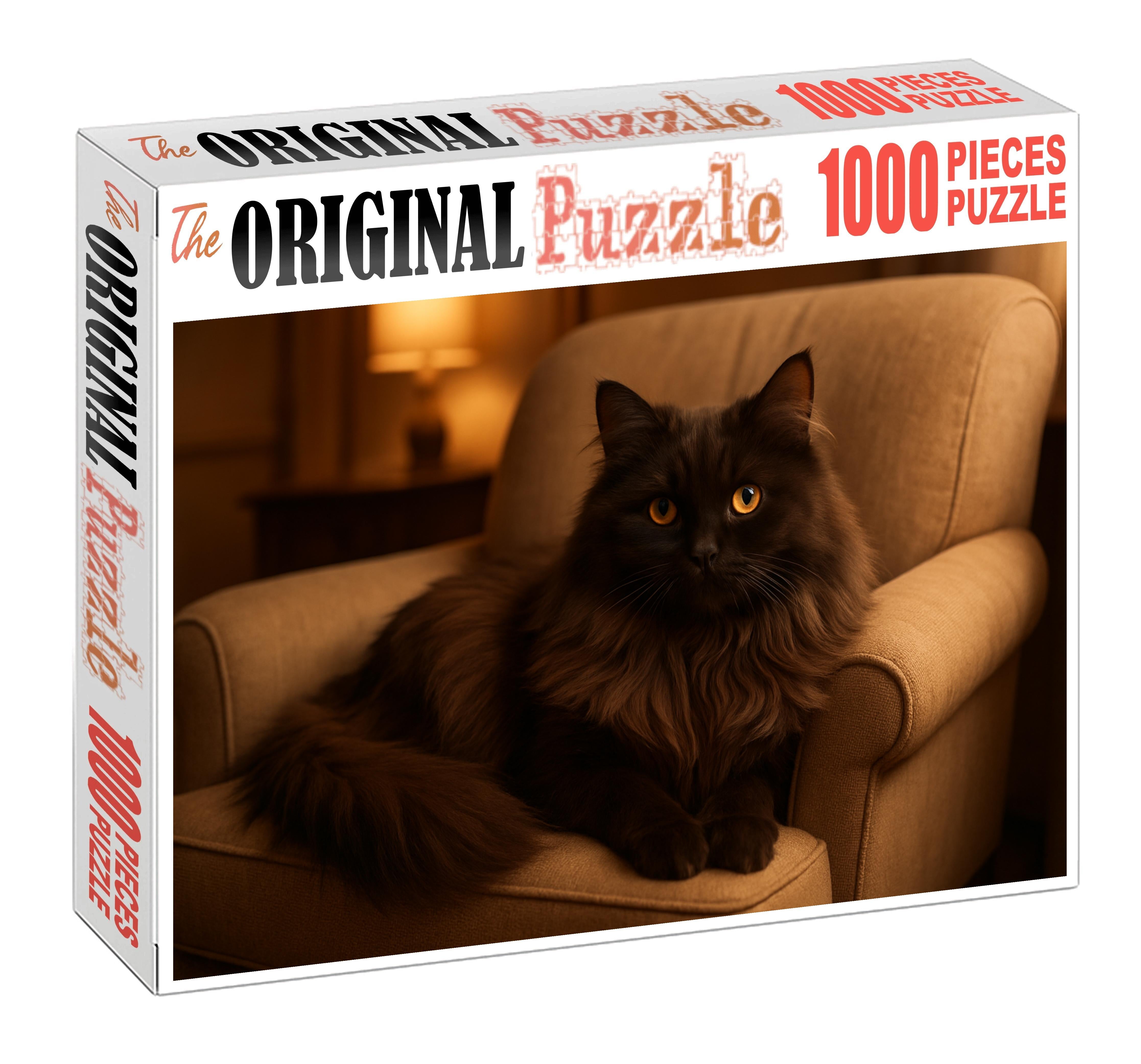 Amber Sable Long-haired Feline With Warm Temperament Puzzle Fun