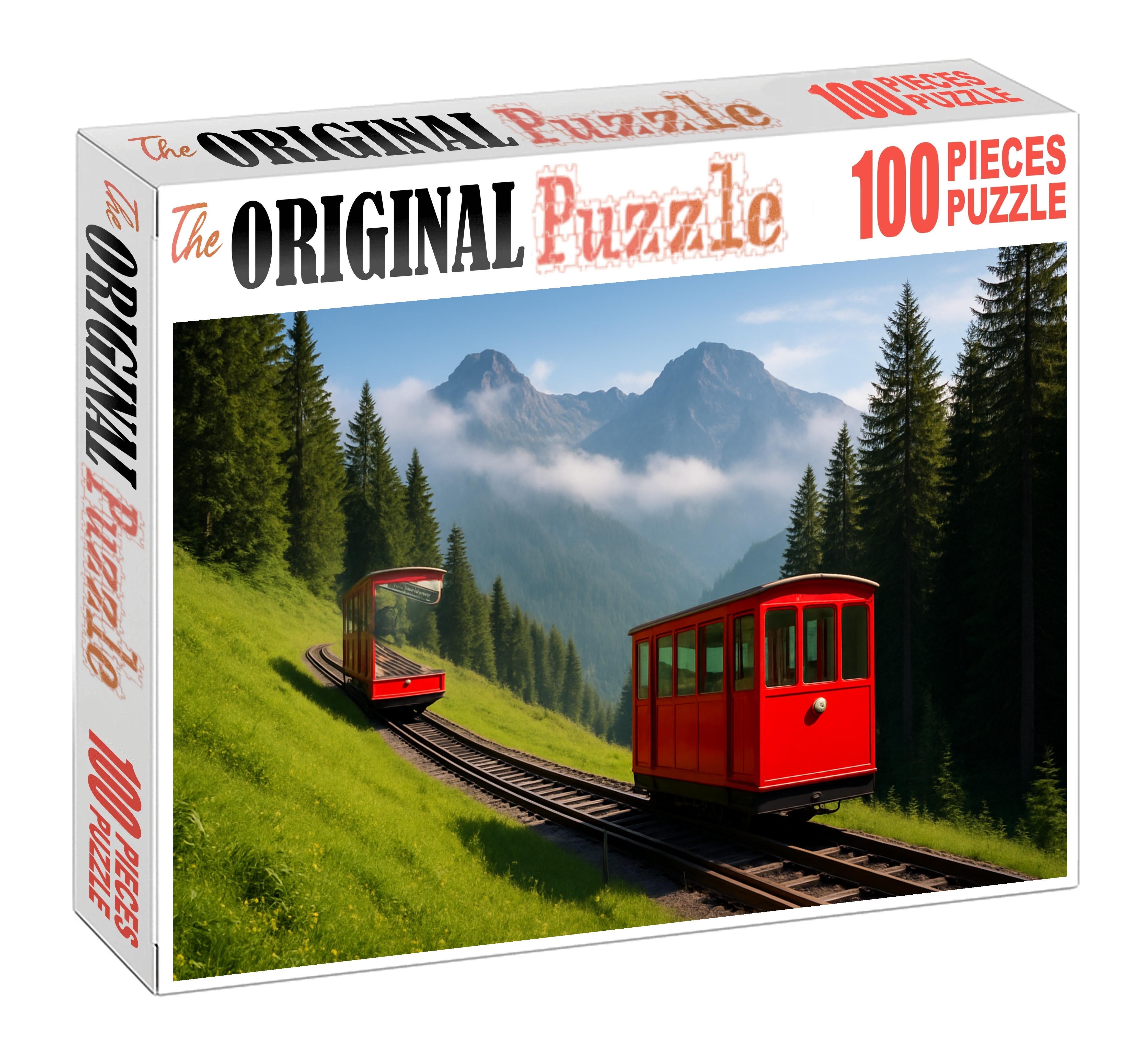 Compressed Air Mountain Funicular 100 Piece Puzzle