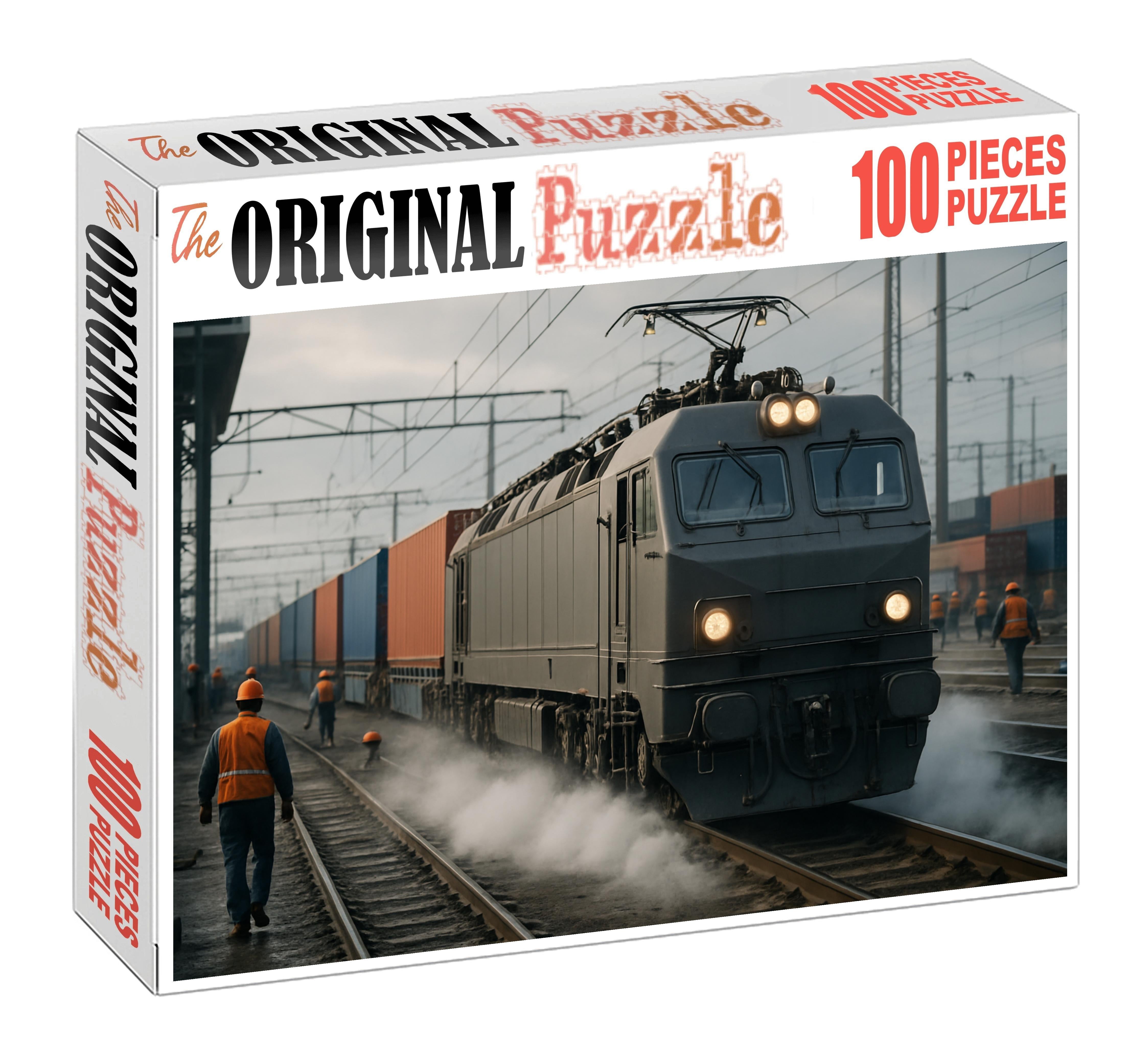 Steel Thunder Freight Hauler Heavy-duty Electric Locomotive Mini Puzzle