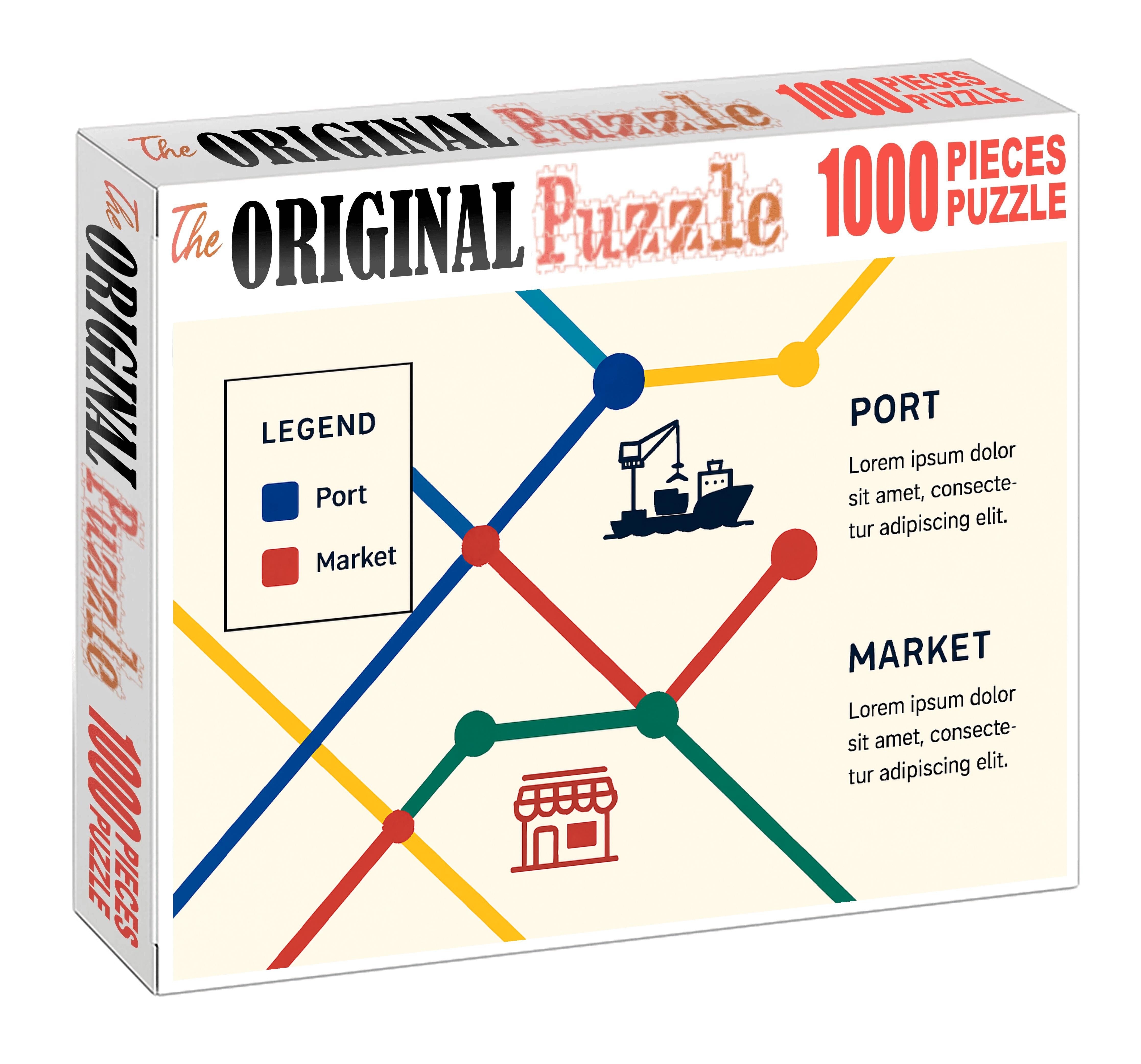Historical Trade Route Diagrammatic Map Puzzle For Kids