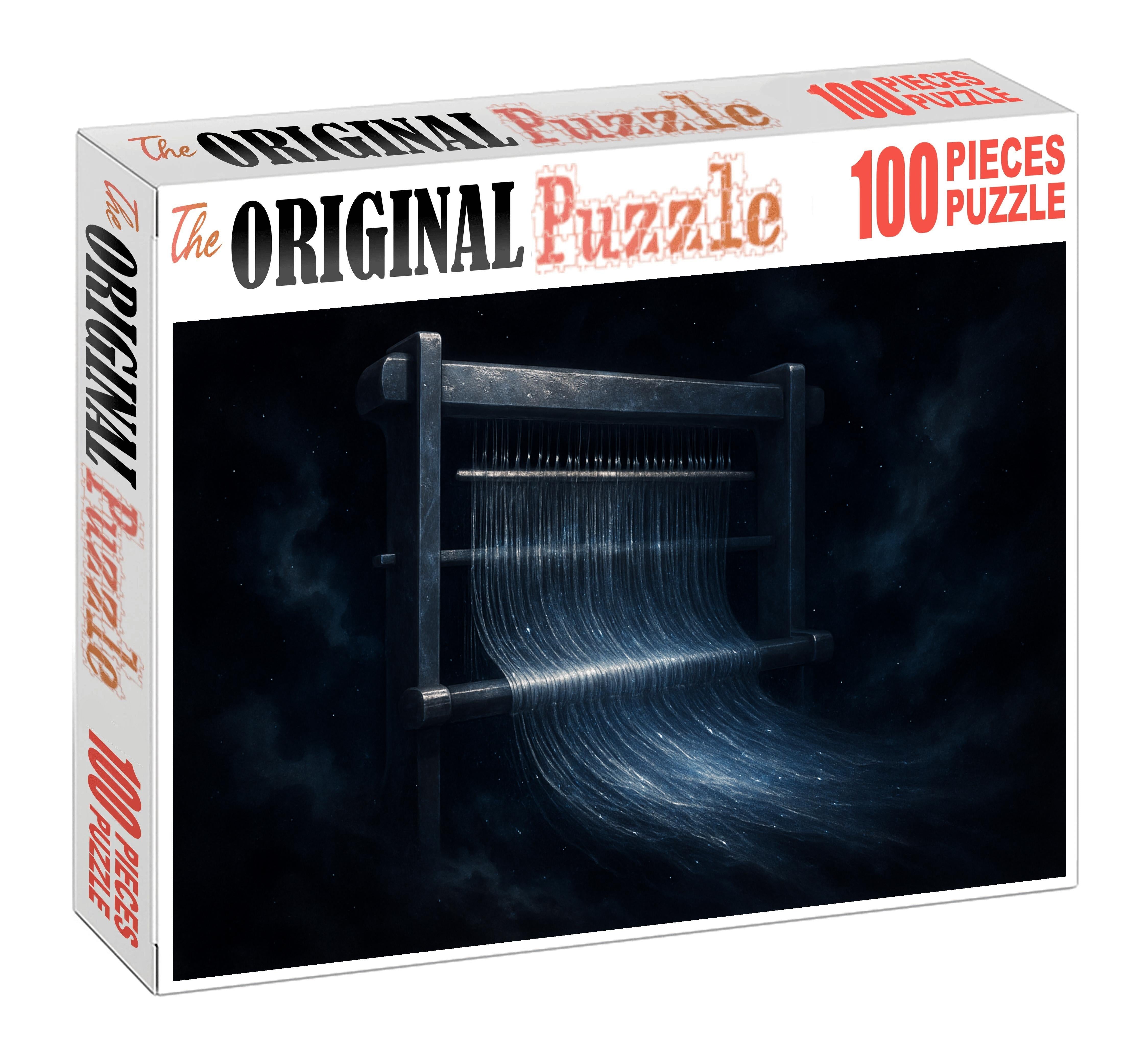 Celestial Loom Threads Of Starlight Weaving Through Velvet Shadows Unique Puzzle Design