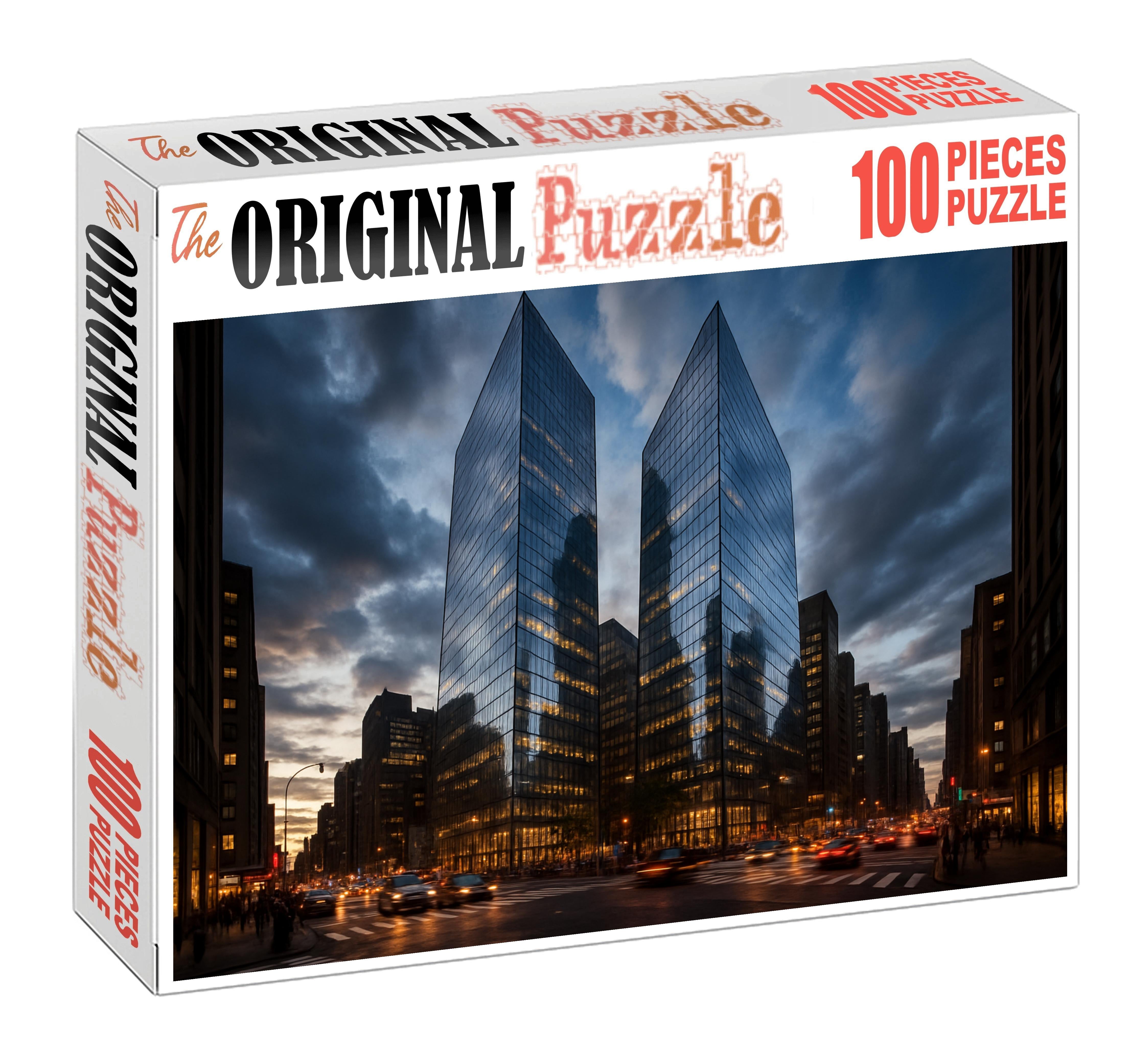 Moscow City Skyline Futuristic Glass Towers Creating A Bold Financial District Profile Puzzle Challenge