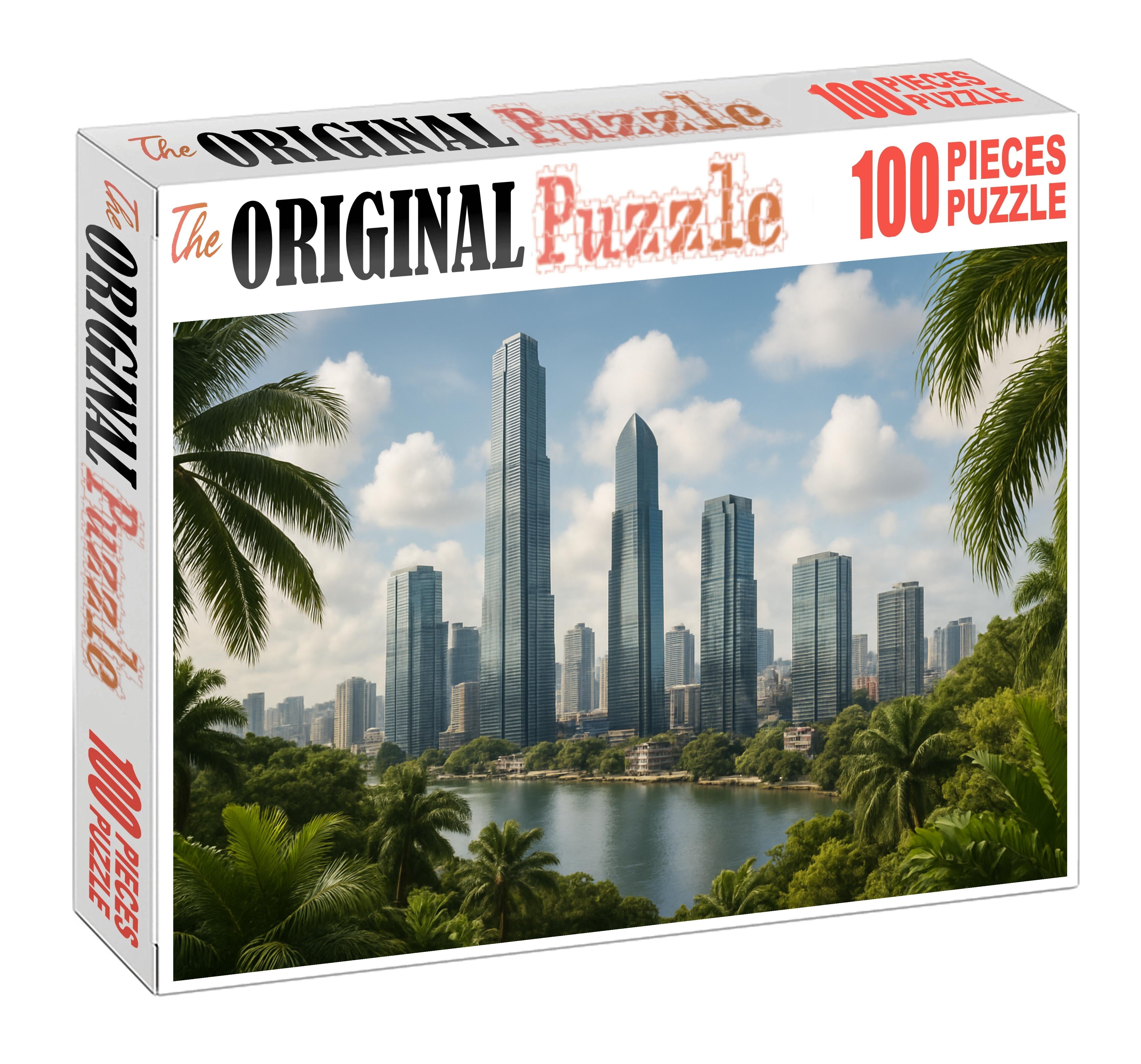 Jakarta Skyline Expanding Urban Verticality With Landmark Skyscrapers And Tropical Skyline Easy Puzzles