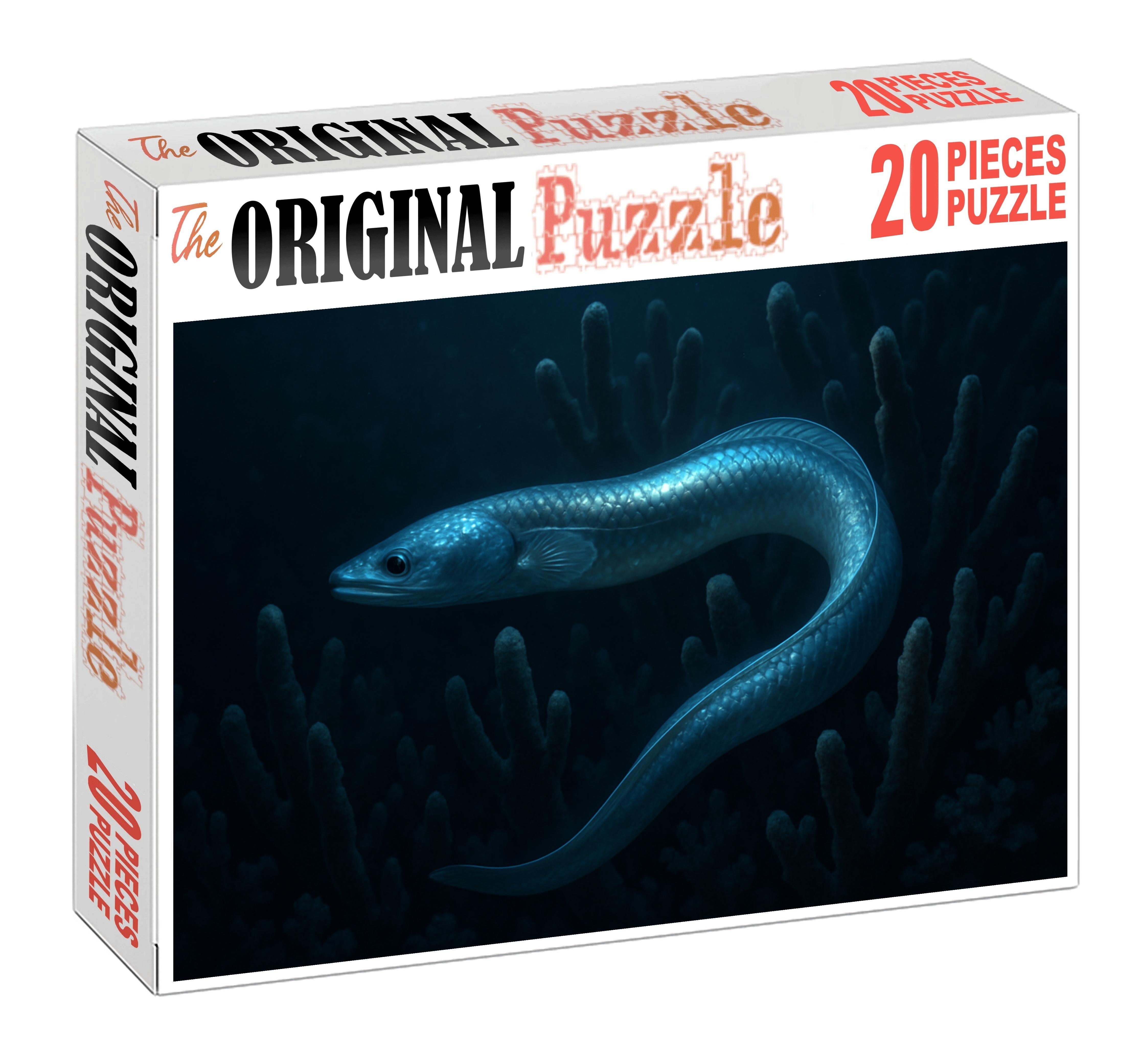 Moonlit Coral Serpent Elongated Eel-like Fish With Silvery Scales And Subtle Glow 200 Piece Puzzle