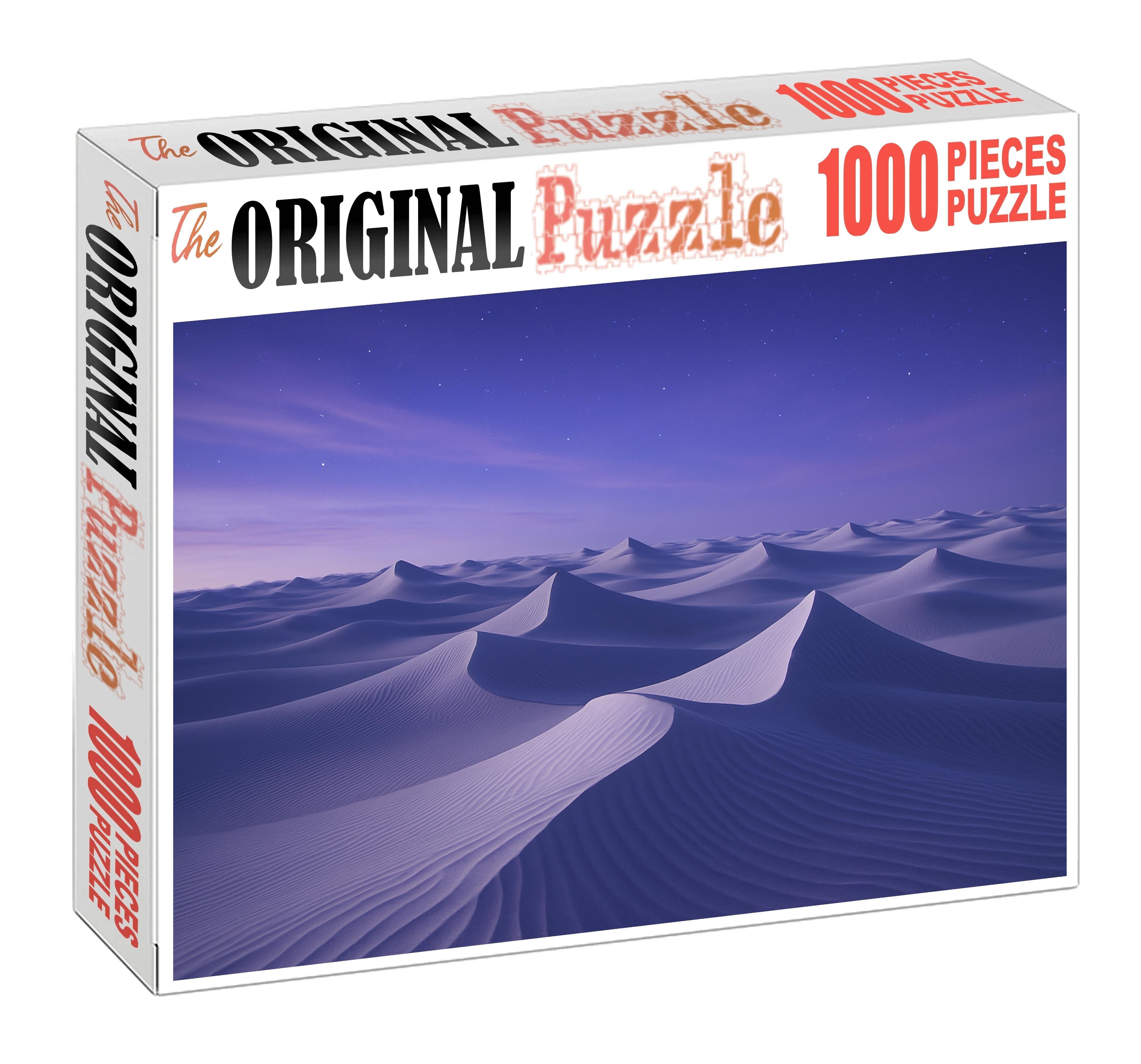 Silver Mirage Gleaming White Dunes Under Twilight Hues Large Format Puzzle