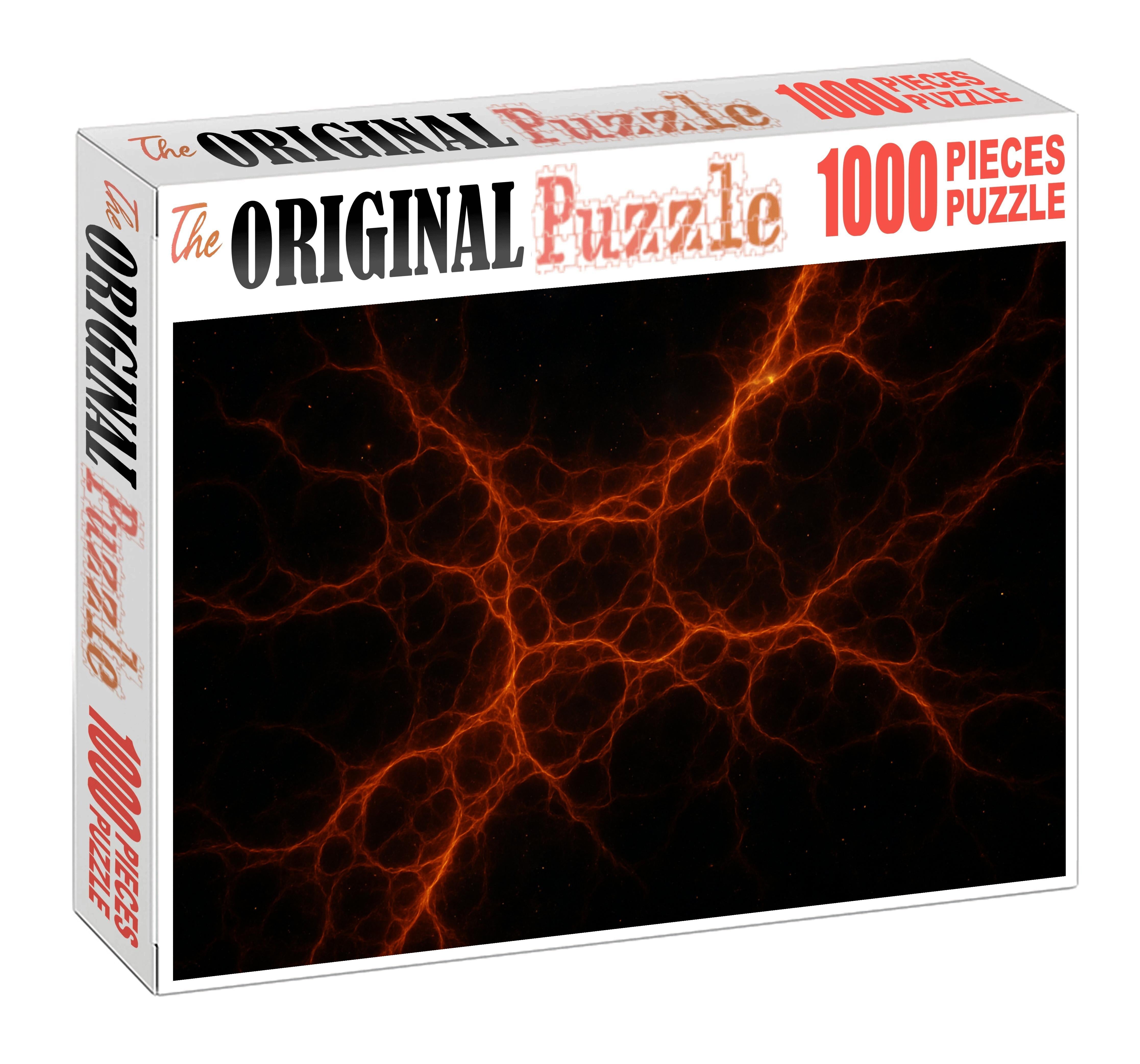 Radiant Ionized Gas Filaments Unique Puzzle Design