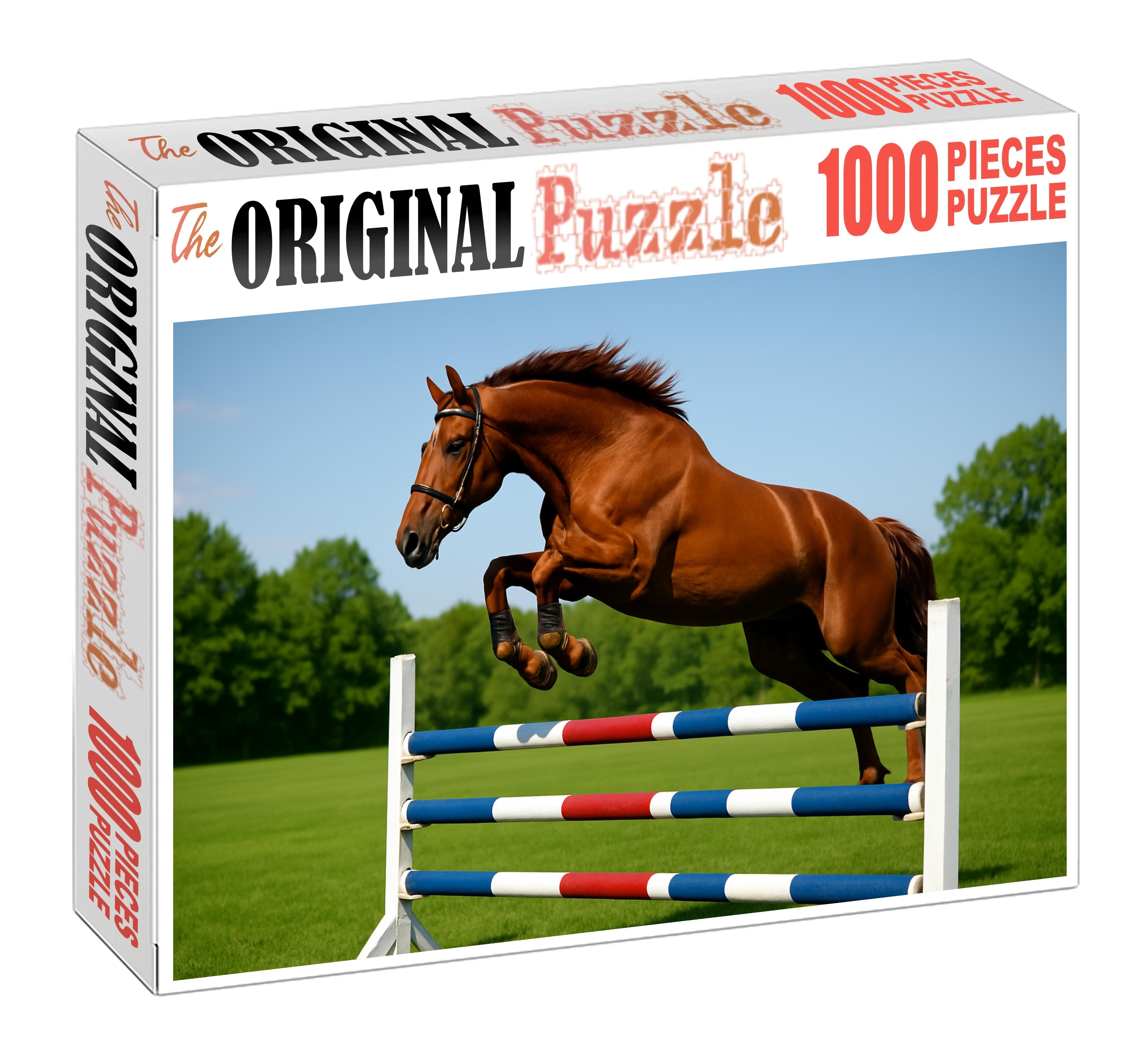 Dawnfire Charger Fiery Chestnut Stallion With Explosive Jumping Talent Puzzle For Kids