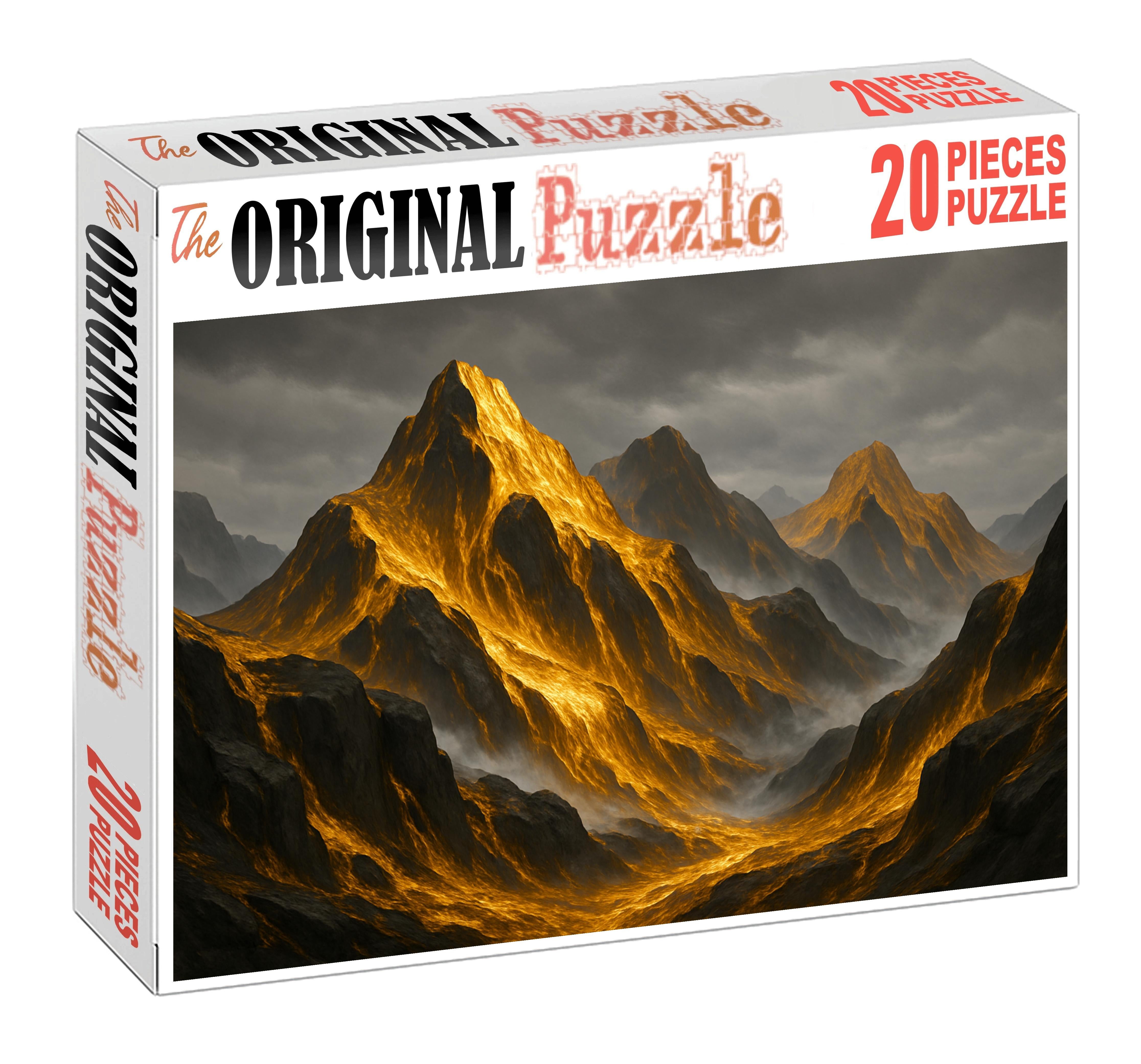 Whispering Mountains Draped In Liquid Gold 1000 Piece Puzzle
