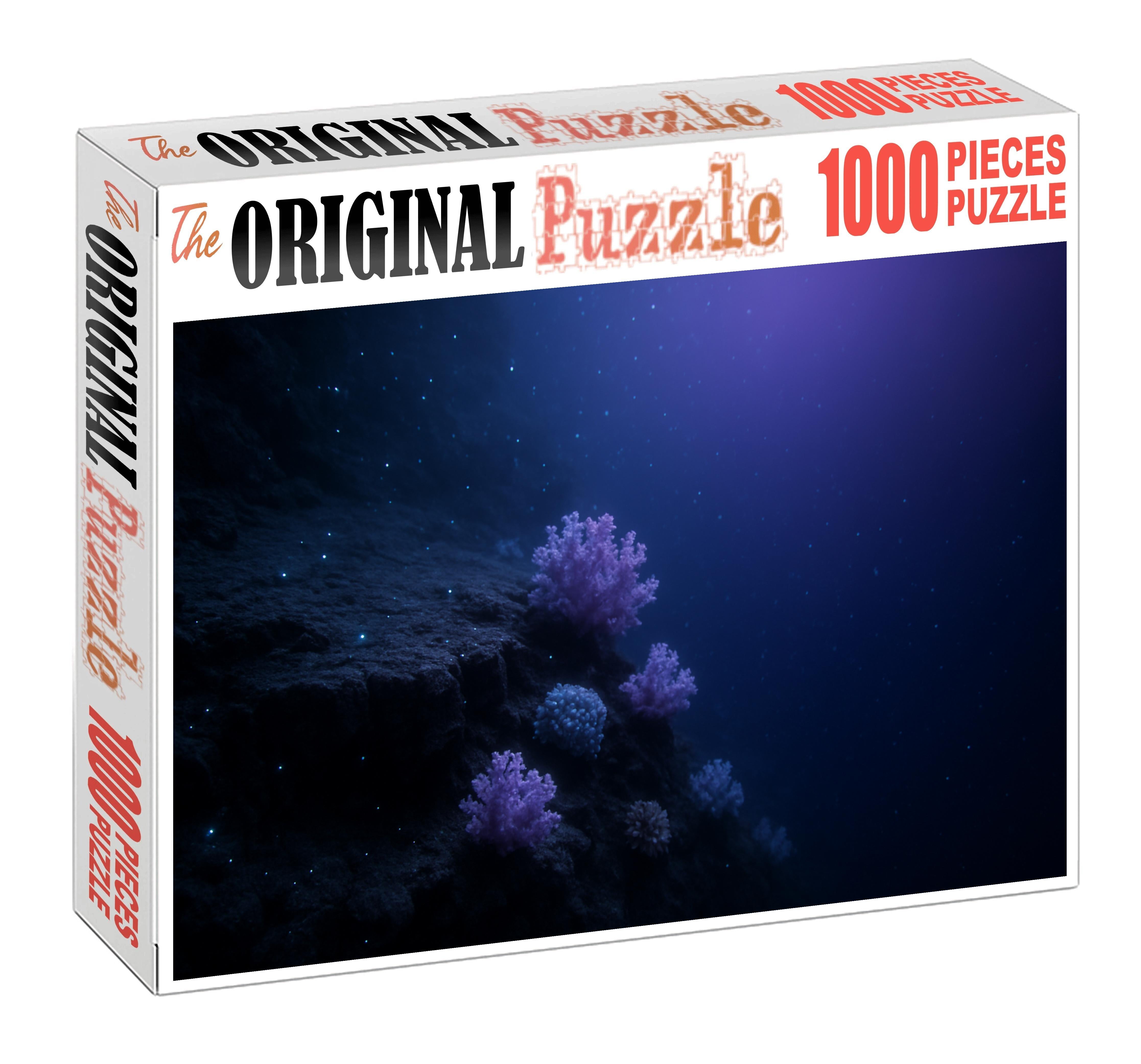 Twilight Abyssal Shelf Silent Depths Beneath Faint Blue Glow 50 Piece Puzzle