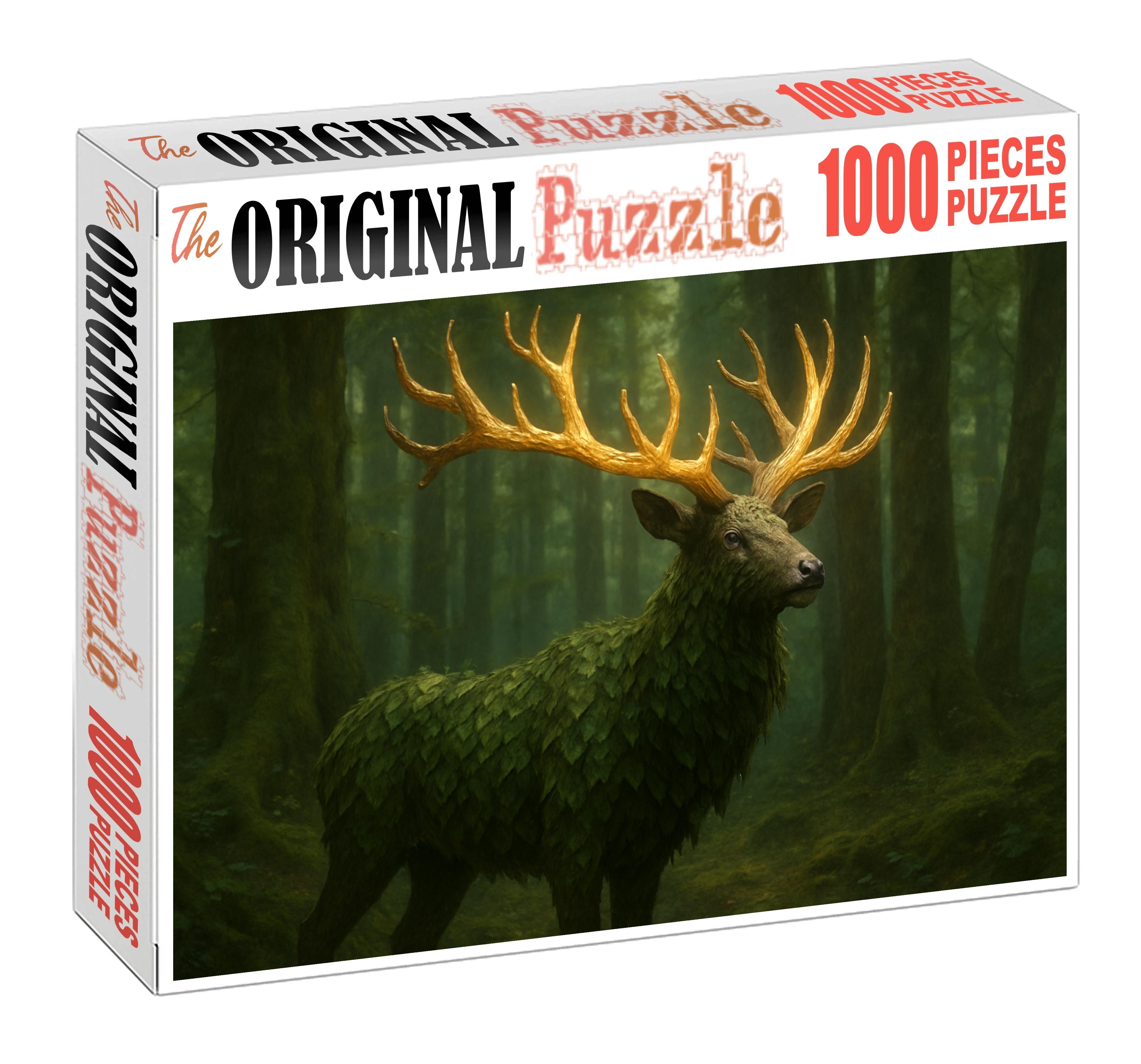 Verdant Sentinel Elk Ancient Forest Guardian With Barklike Antlers Easy Puzzles