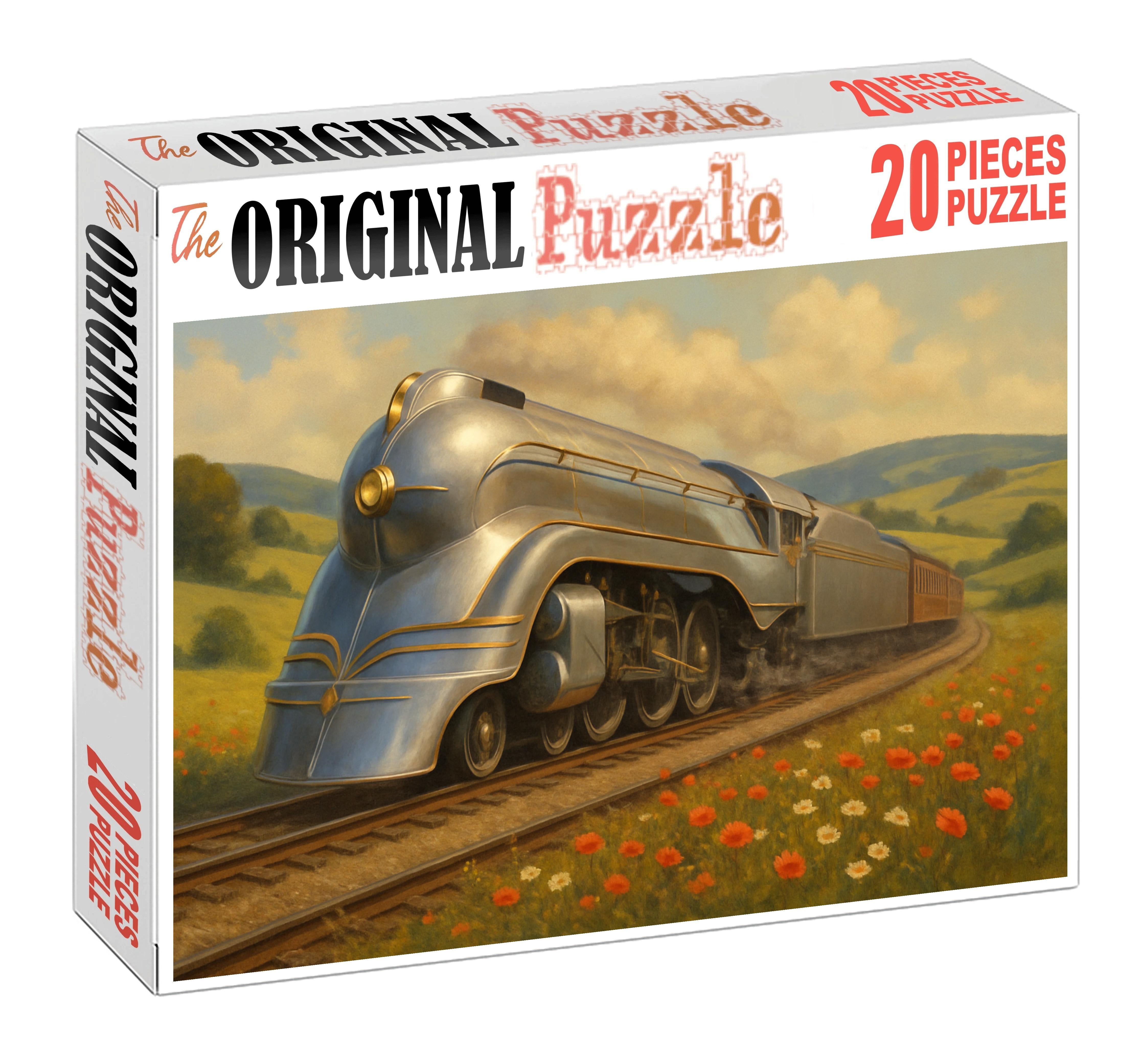 Retro-futuristic Diesel-electric Train 100 Piece Puzzle