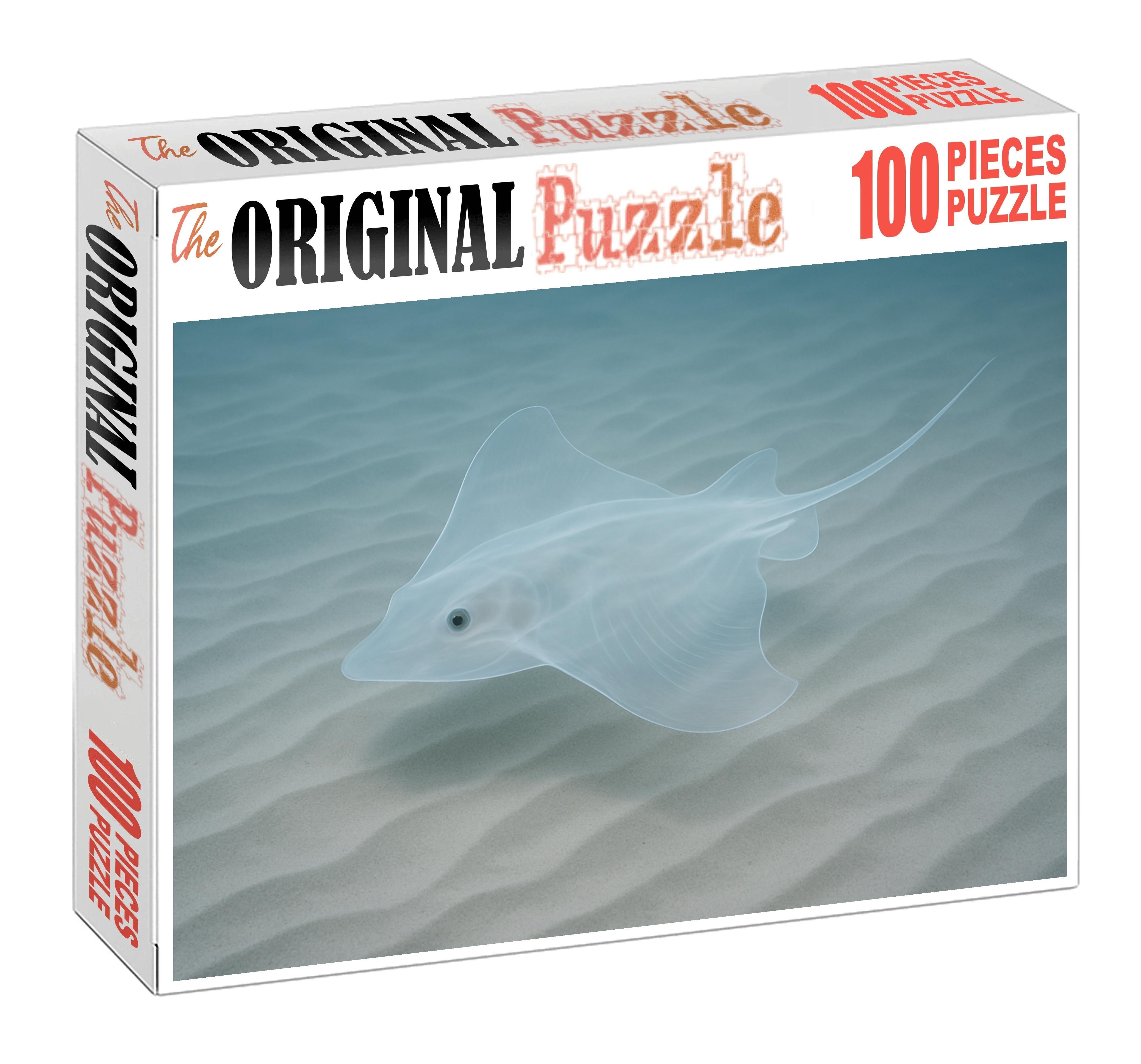 Ghost Glider Ray Ethereal Flat-bodied Filter-feeder With Transparent Fins Mini Puzzle