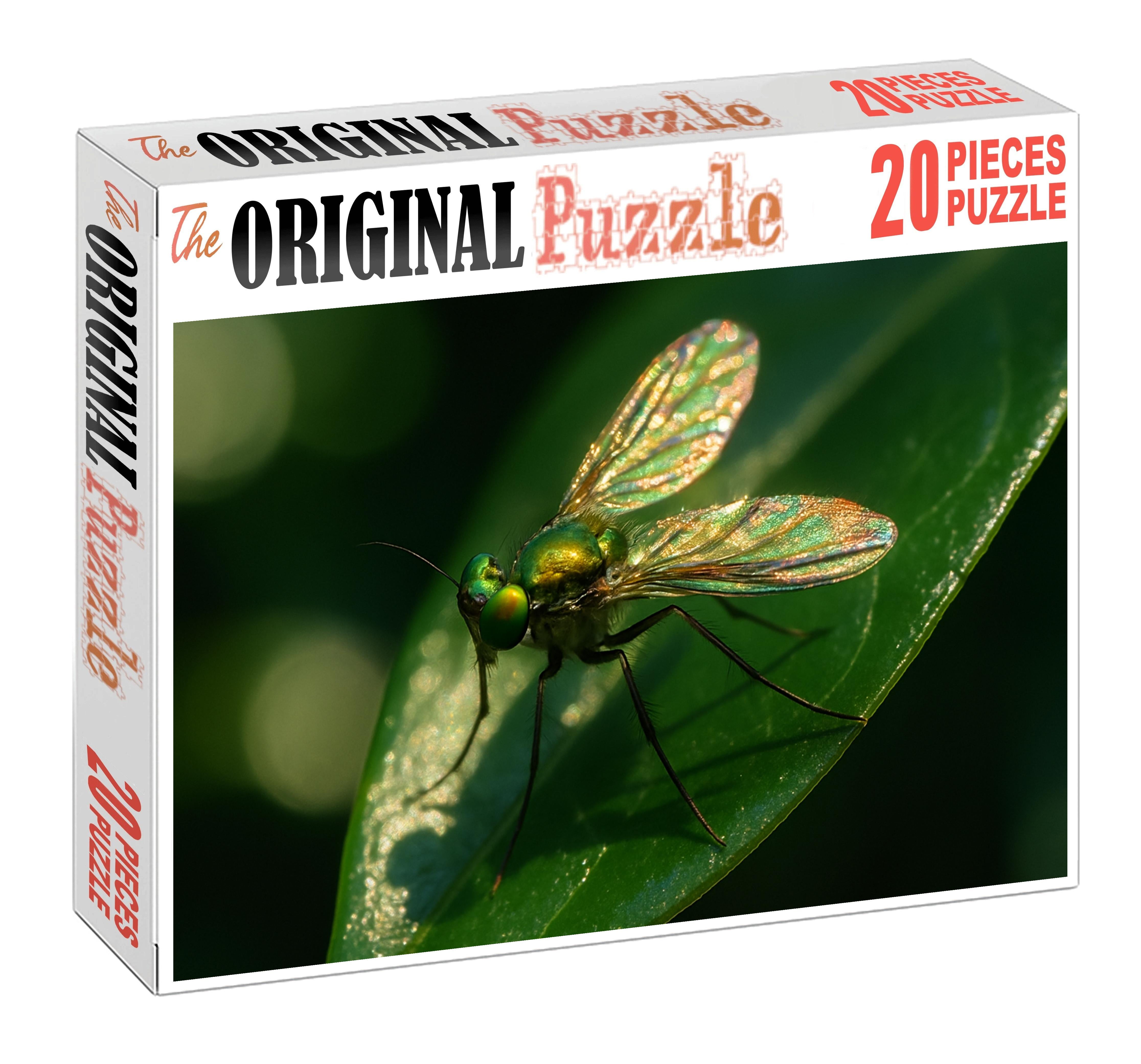 Gilded Leafhopper Arboreal Insect With Iridescent Wings And Camouflage Large Format Puzzle