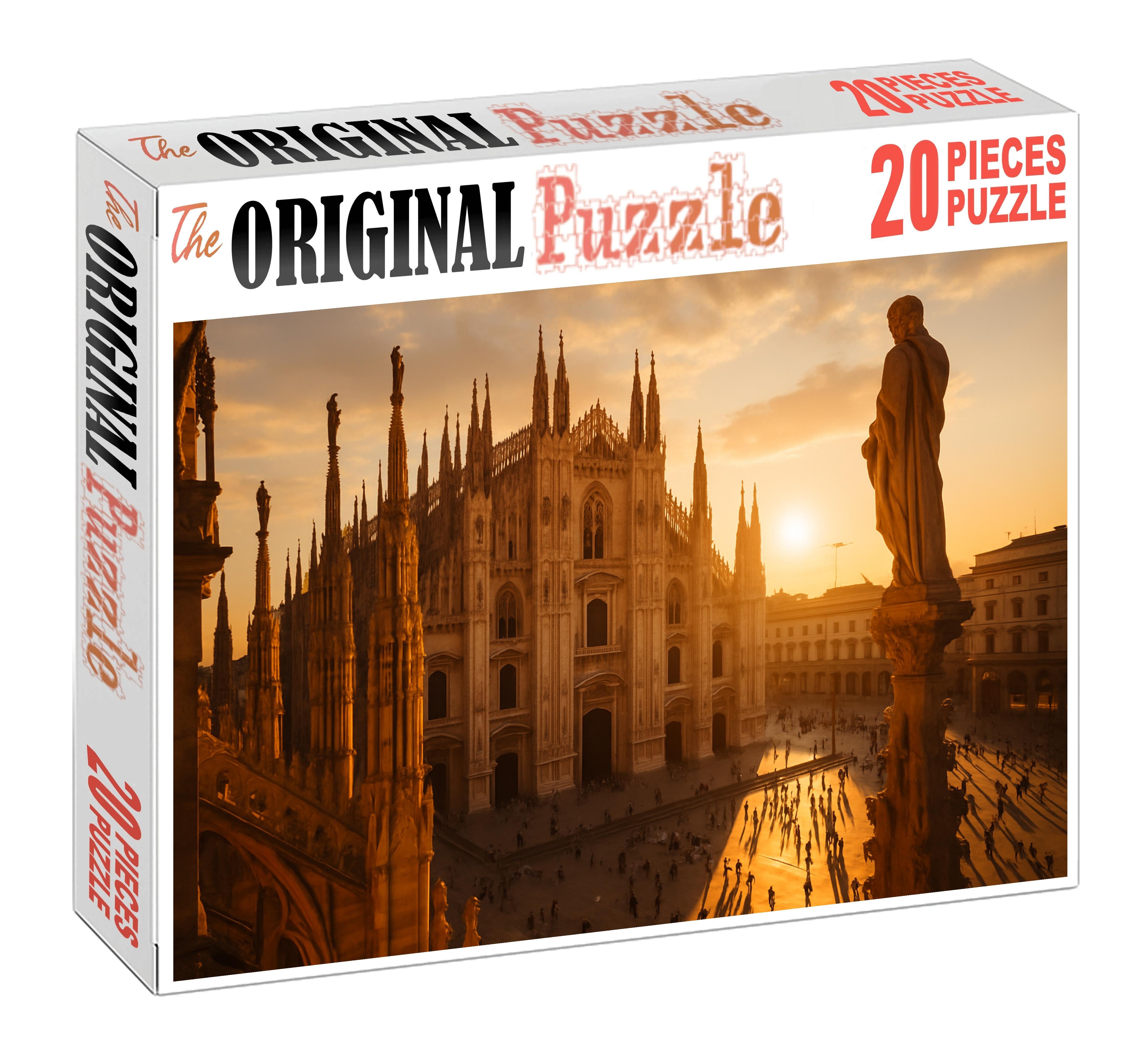 Milan Cathedral Located In Milan Italy Identified By 7245 As One Of The Most Intricate Gothic Cathedrals Globally 20 Piece Puzzle