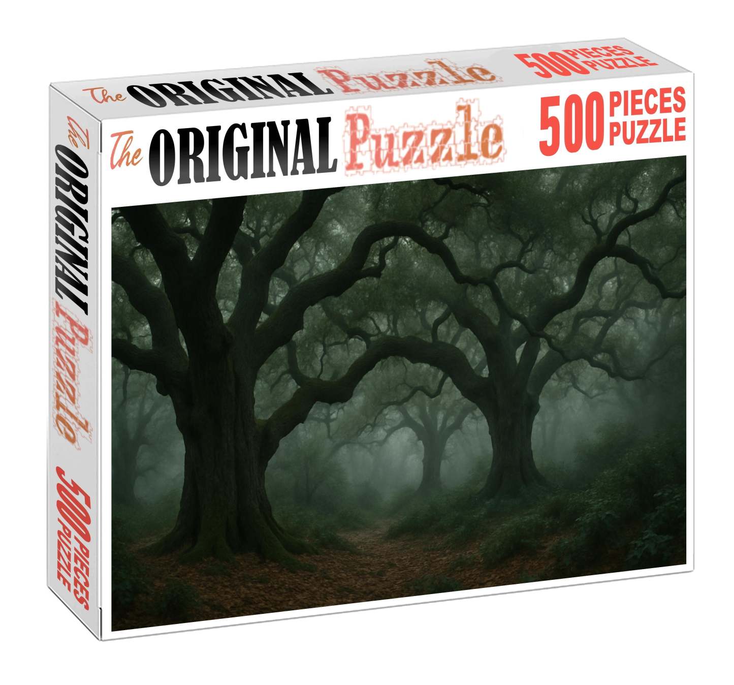 Misty Valley Of Ancient Oaks Custom Jigsaw Puzzle