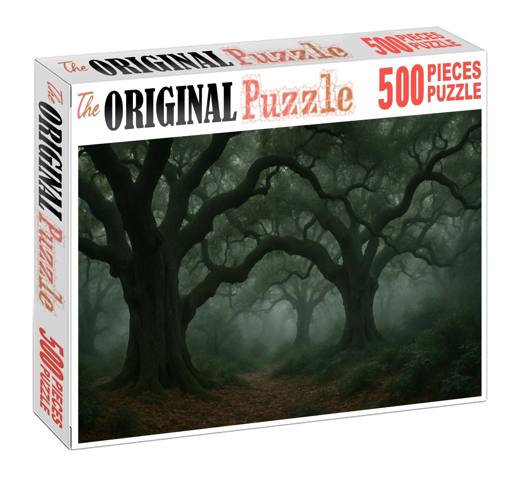 Misty Valley Of Ancient Oaks Custom Jigsaw Puzzle