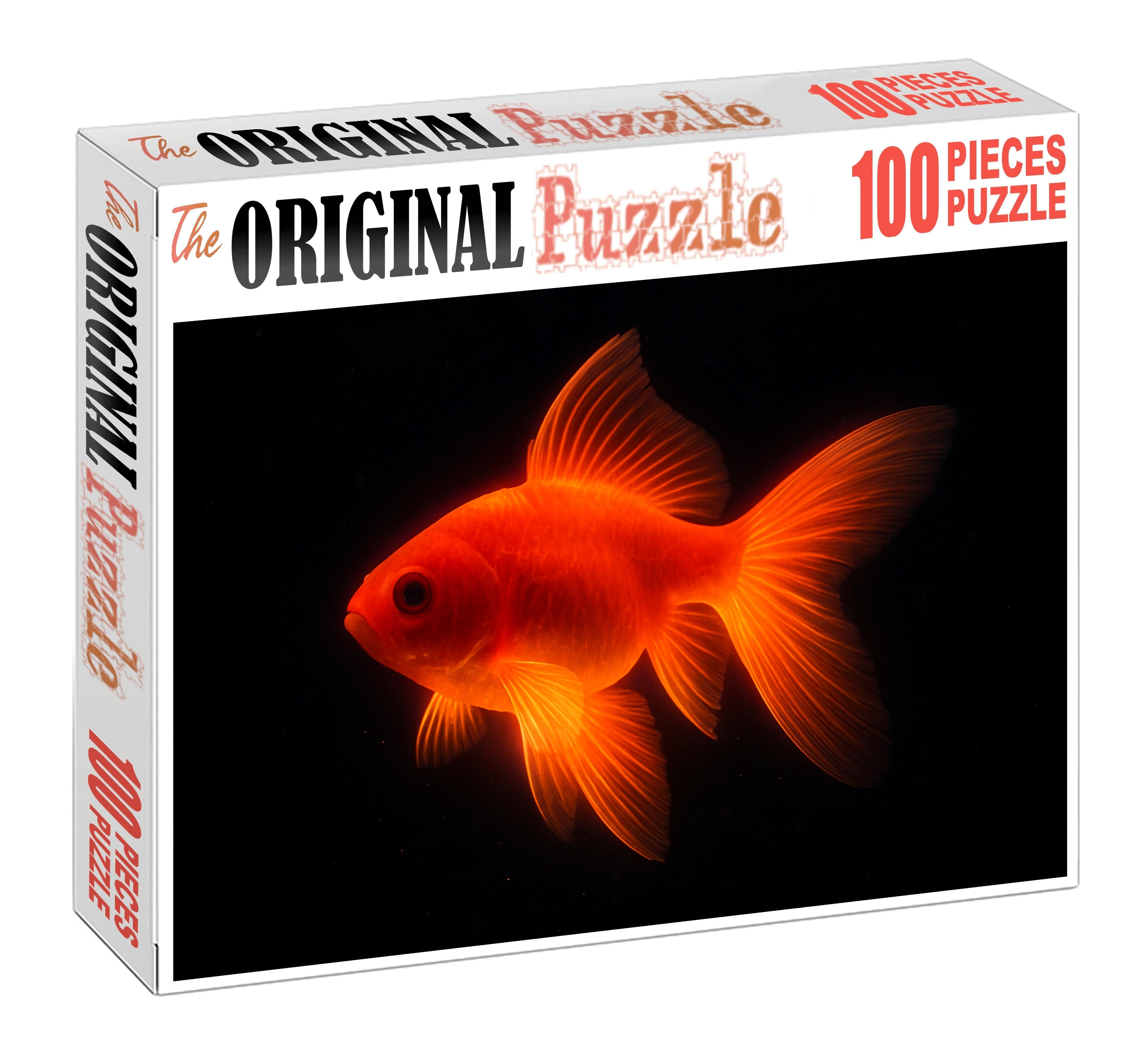 Crimson Lanternfish Deep-sea Glowing Predator With Expansive Fins Mini Puzzle