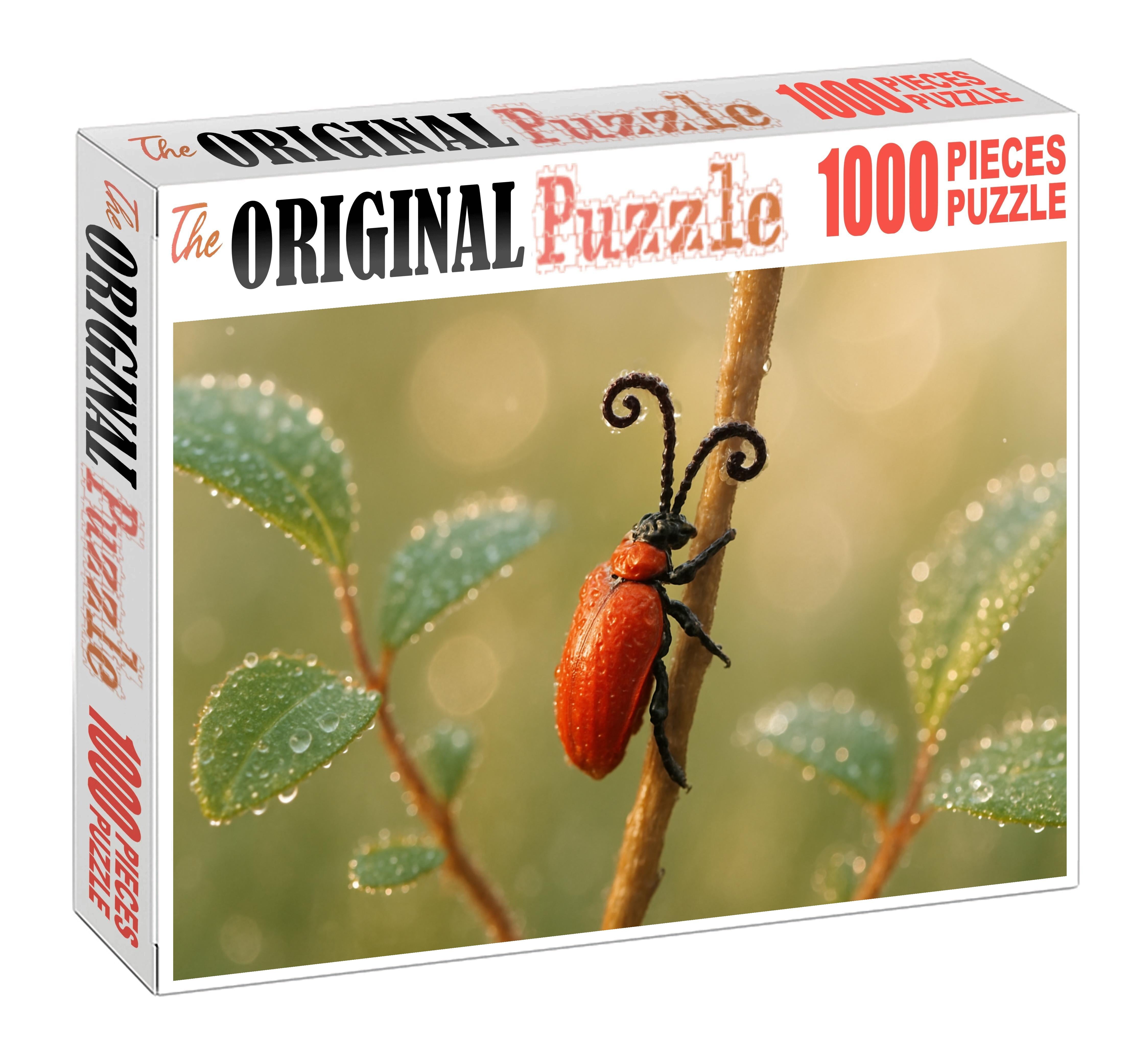 Crimson Spiral Beetle Miniature Climber With Helical Horns Puzzle For Adults