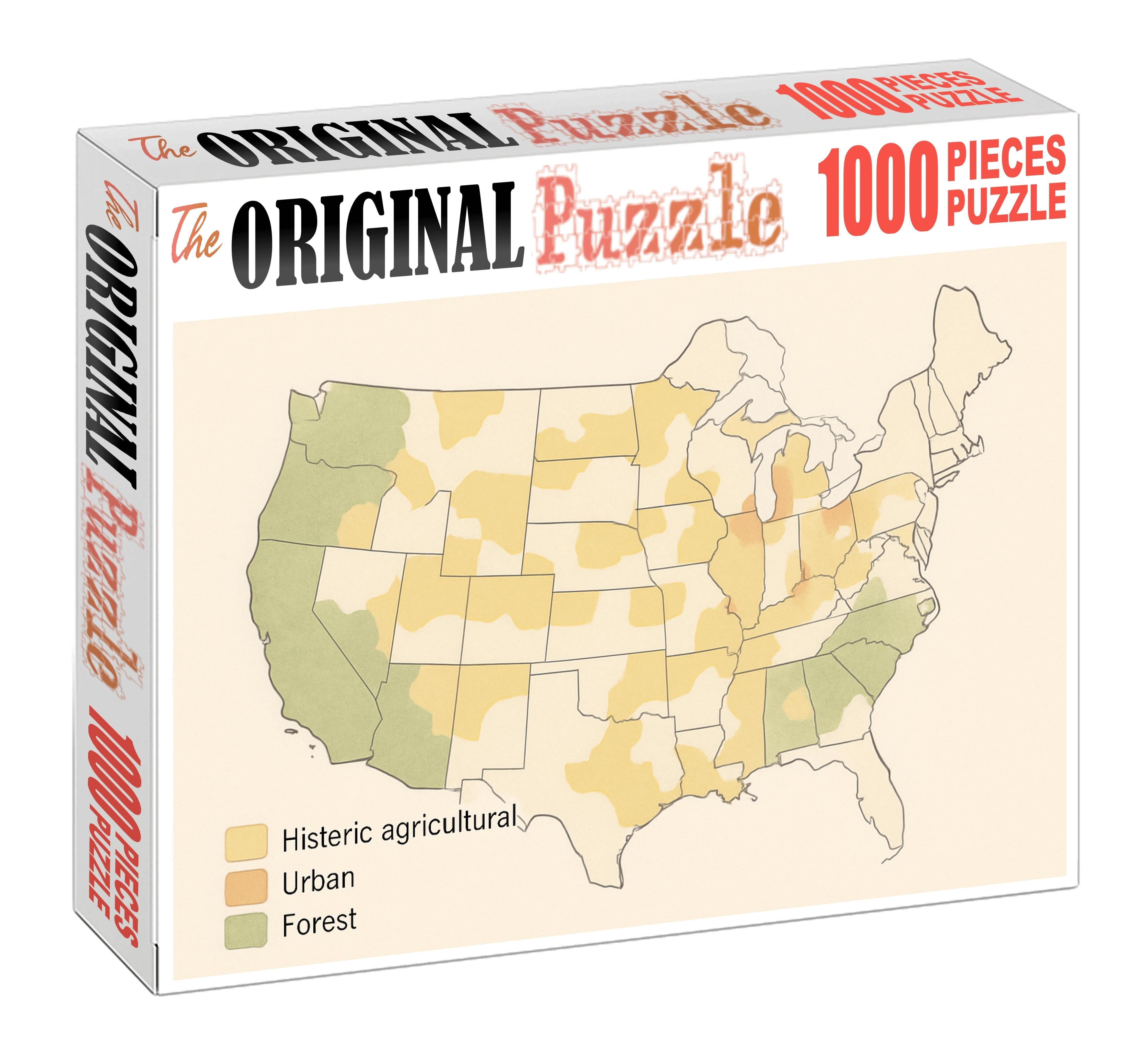Historical Land Use Overlay Map 500 Piece Puzzle