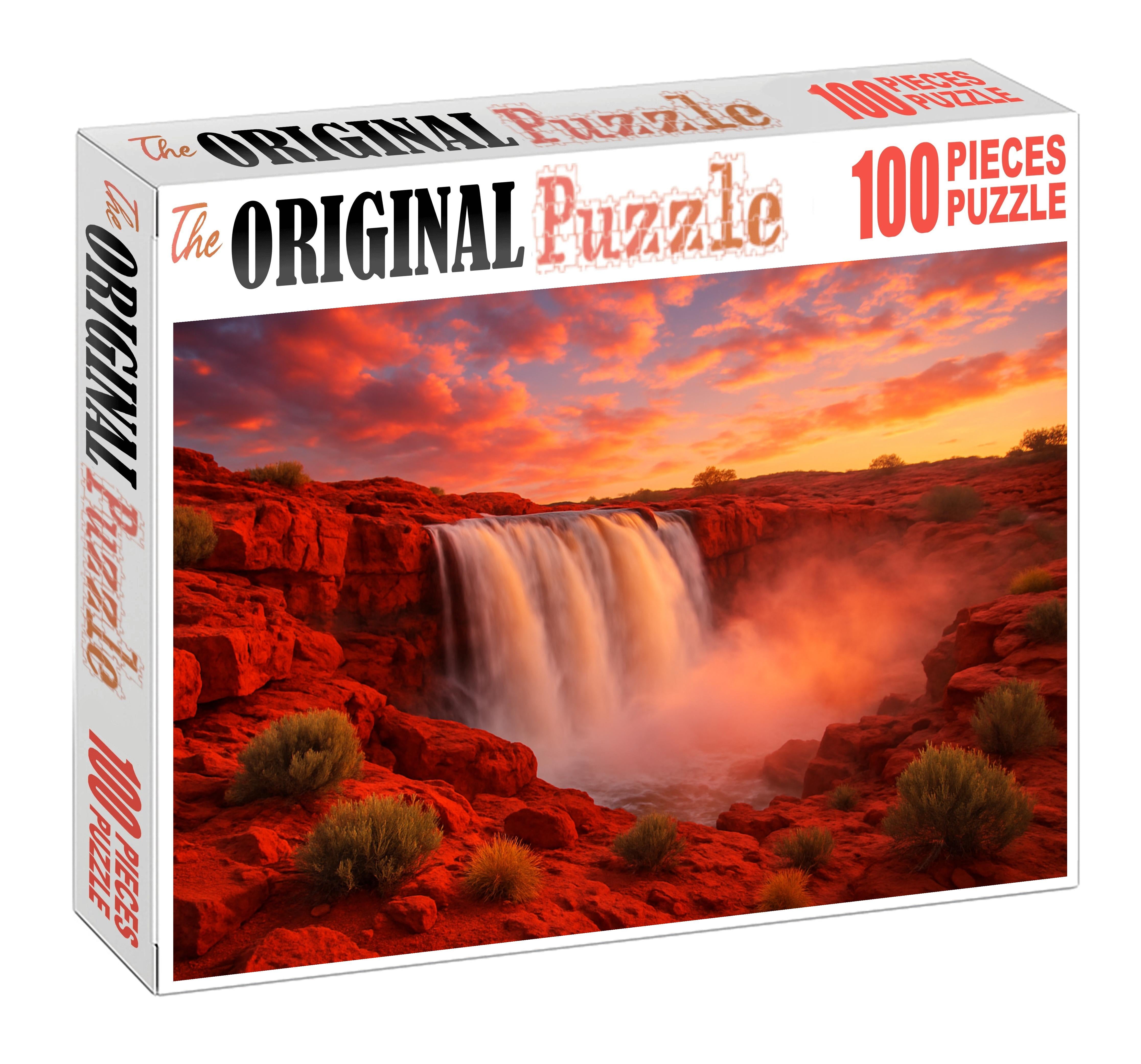 Crimson Sunset Torrent 100 Piece Puzzle